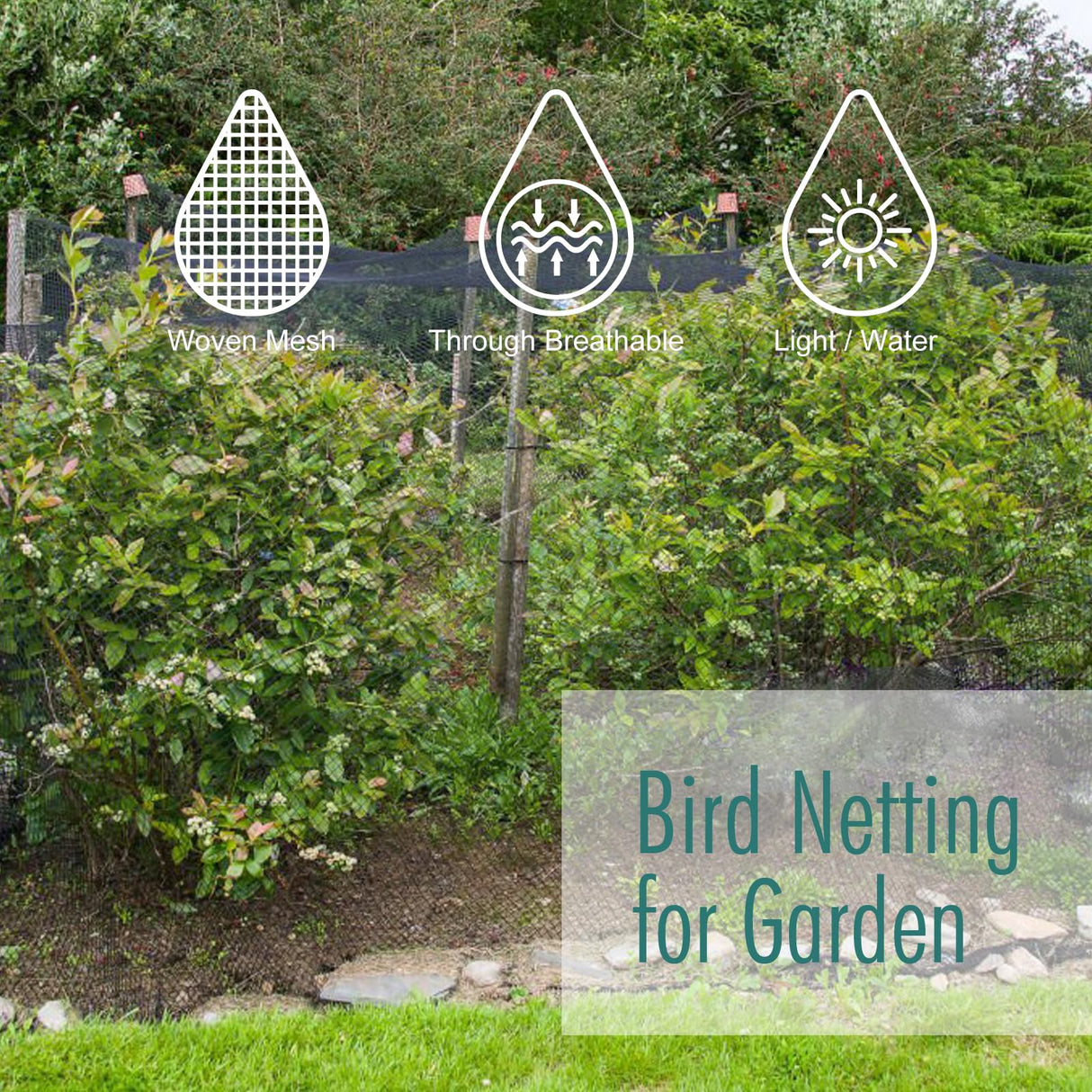 Bird Netting for Garden, Fetanten 13 x 40 FT Netting for Garden Protection