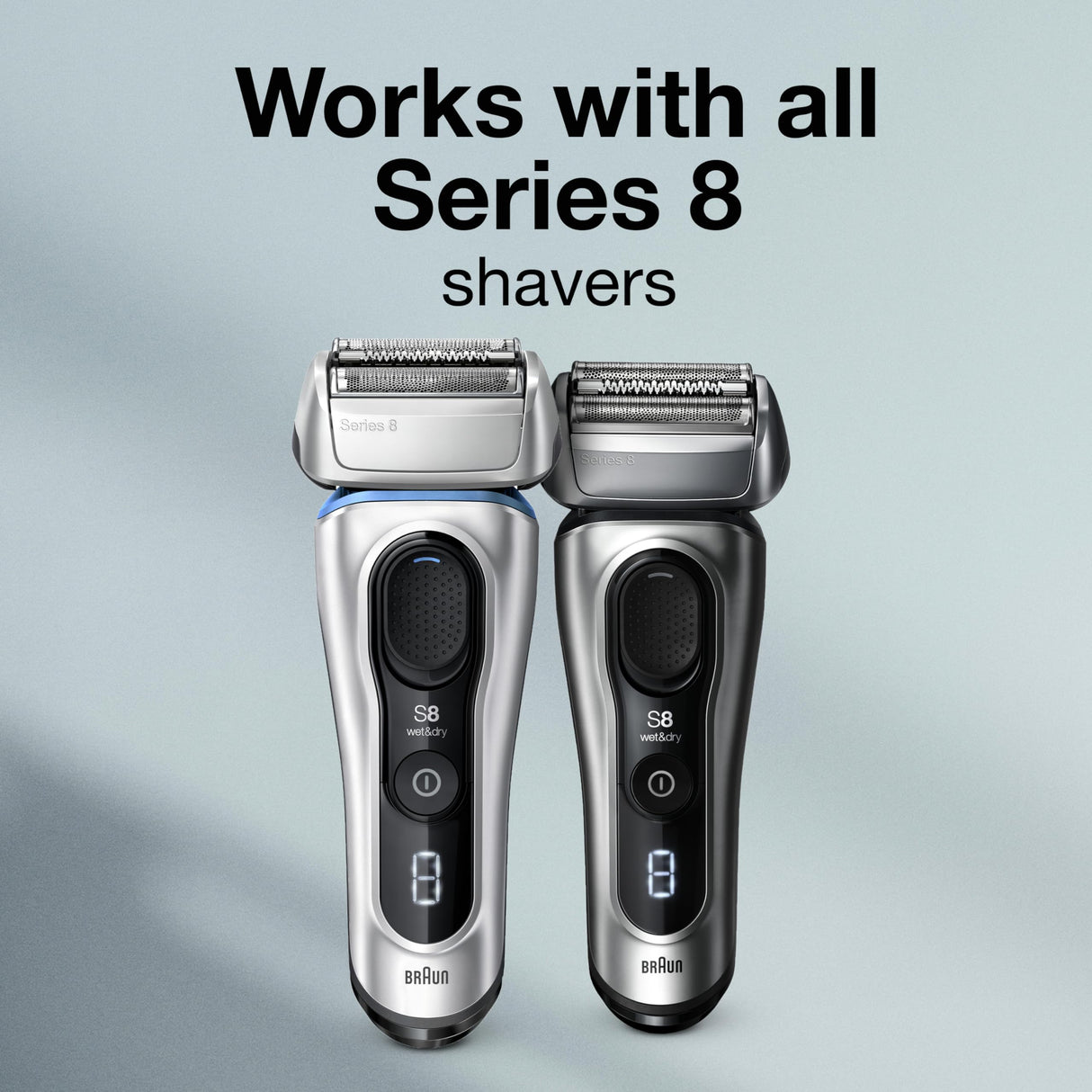 Braun Series 8 83M Electric Shaver Head Replacement Cassette, Silver