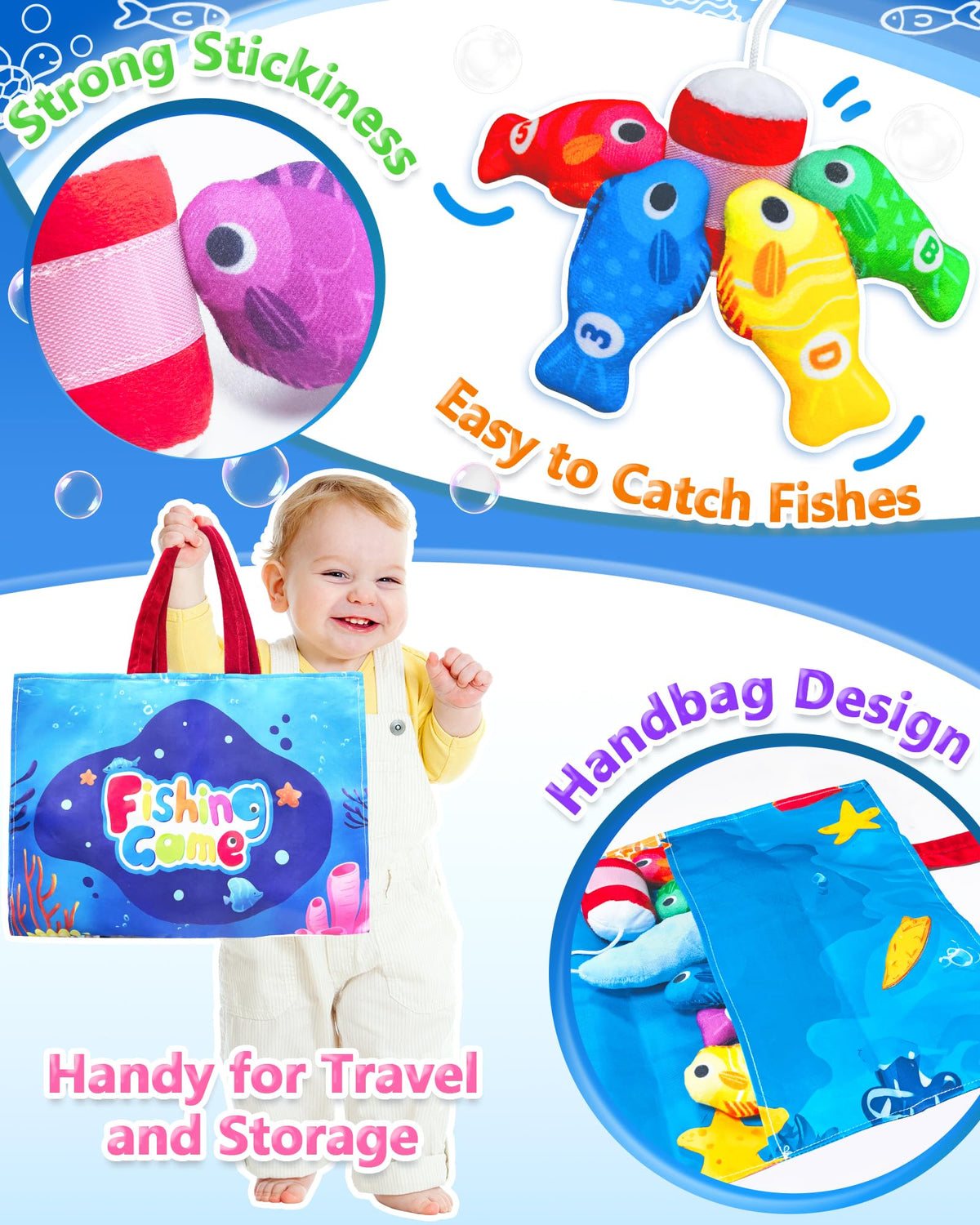 Montessori Toys for 1 2 Year Old Boy Birthday Gifts, Toddler Fishing Game