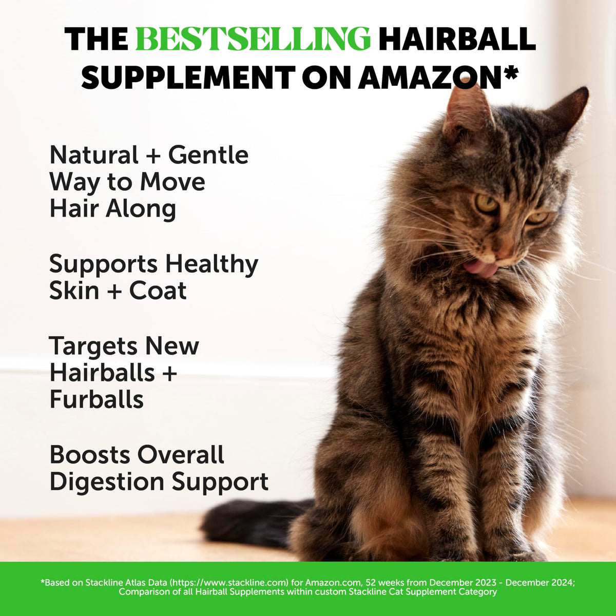 Pet Honesty Vet Backed Cat Hairball Remedy Chews, Chicken, 30-Day Supply