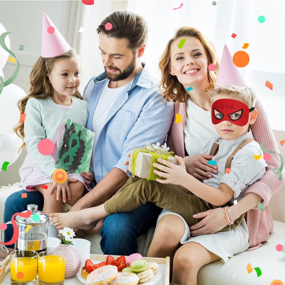 AnRuk Superhero Capes Set for Kids, Hero Caps and Masks for 3-12 Year Old Boys and Girls, Cartoon Dress Up for Holiday Halloween, Costumes Party Supplies Christmas and Brithday Gifts.