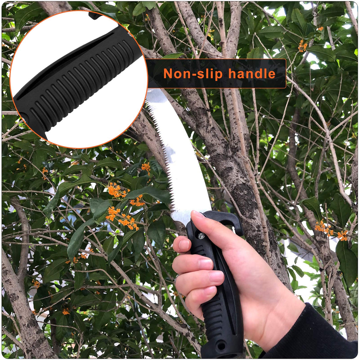 Buyplus 26FT Reach Pole Saws for Tree Trimming, Pole Saw with 5-20FT Telescoping Extension Pole, Pruning Saw with 19" 3X Detachable Saw, Non-Slip Handle, Tree Trimmer for Garden Palms Shrubs
