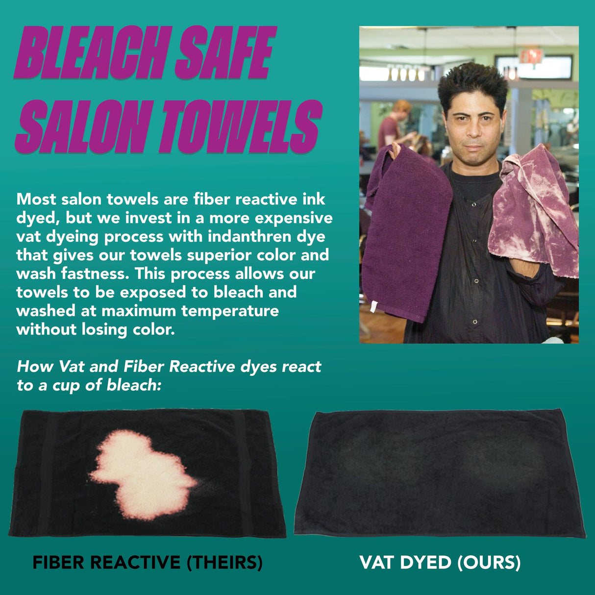 Arkwright Bleach Proof Salon Towels Bulk - Pack of 24 - Ultra Soft, Gentle Microfiber, Highly Absorbent & Quick Dry Spa Facial Towel for Hair Stylist, Nail Shop, and Esthetician, 16 x 27 in, Black