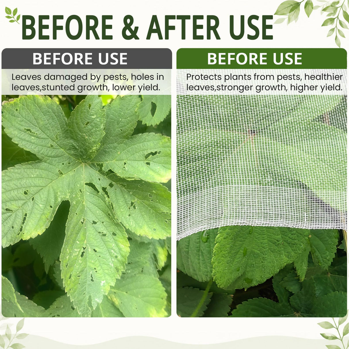 30x25Ft Garden Netting, Fine Mesh Insect Netting for Plant Protection