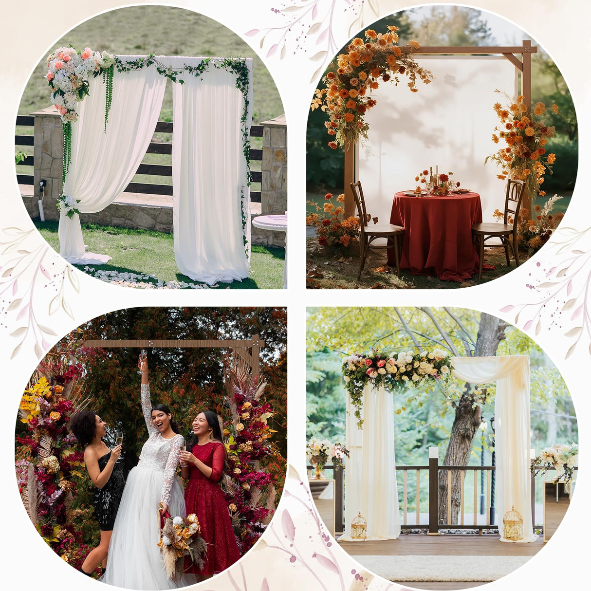 7.2FT Wooden Wedding Arch Square Wood Arches Arbor Backdrop Stand for Ceremony Indoor Outdoor Wedding Party Proposal Scene Garden Beach Forest Rustic Boho Decoration