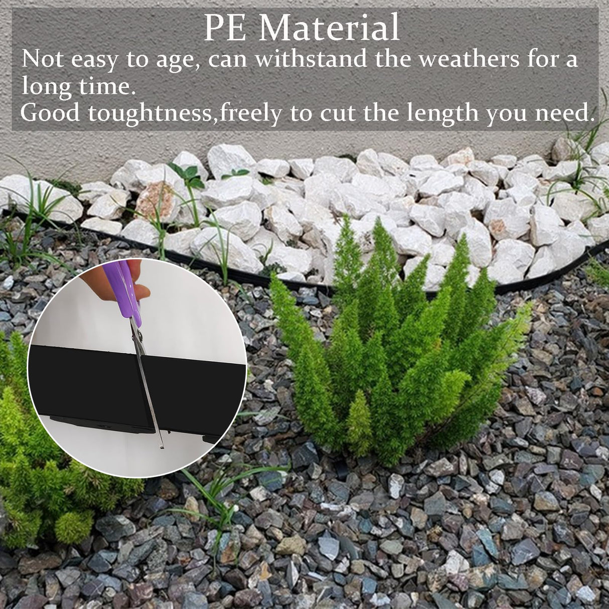 Landscape Edging 33FT, 4IN Tall Garden Edging Borders with 50pcs Stakes