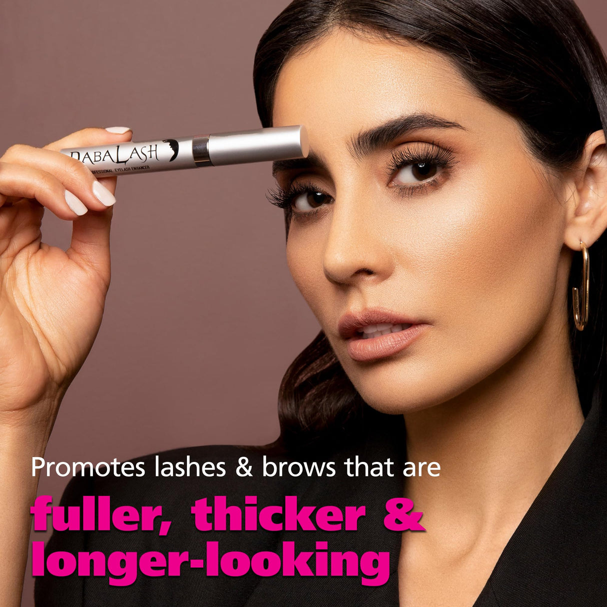 DABALASH Professional Eyelash & Eyebrow Growth Serum with Castor Oil – Promotes the Appearance of Naturally Longer, Fuller, Thicker & Stronger Lash + Brow Hair – 0.18 oz