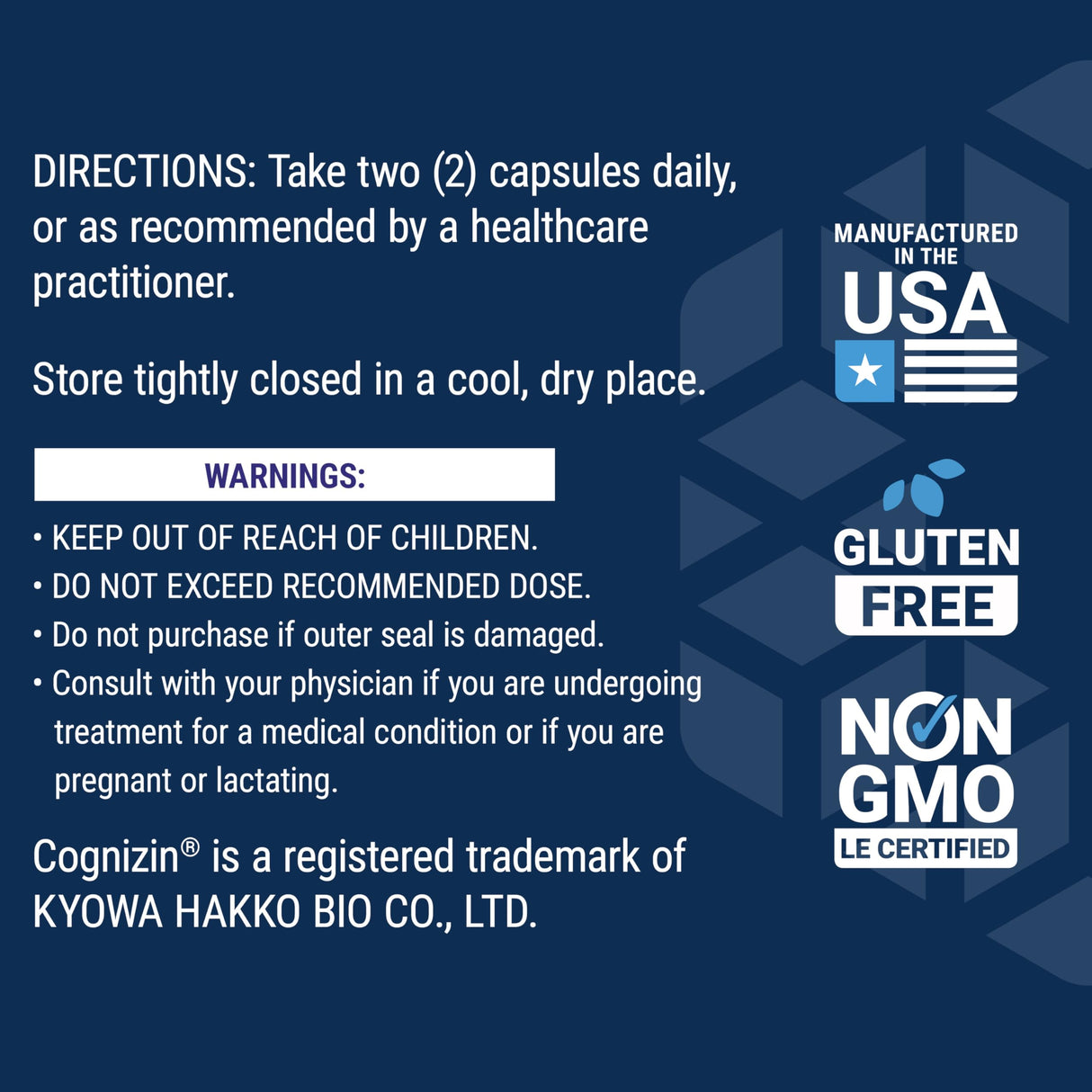 Life Extension Citicoline (CDP-Choline) - Citicoline Supplement for Brain & Cognitive Health, Focus, Attention, Memory Function - Non-GMO, Gluten Free, Vegetarian - 60 Capsules