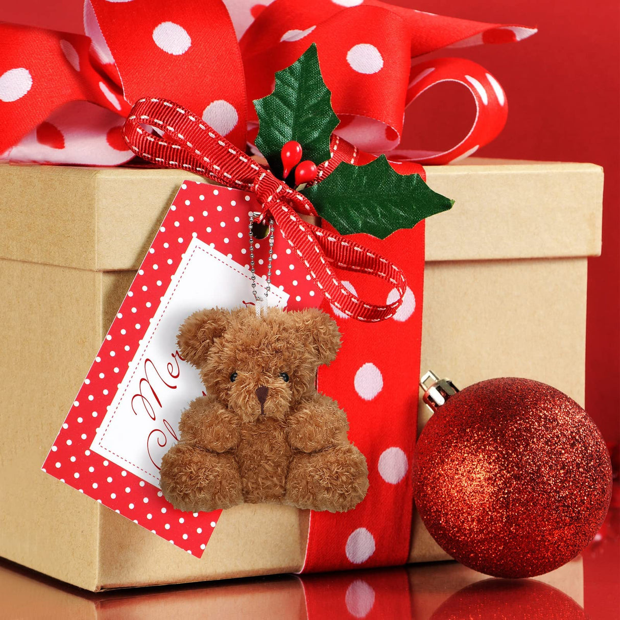 Sotiff 12 Pcs Mini Plush Bear 4 Inch Stuffed Bear Gift Bulk Animal Doll Keychain for Kids Boys Girls Christmas Party Favor Students Baby Shower Party Gifts(Brown, Apricot)