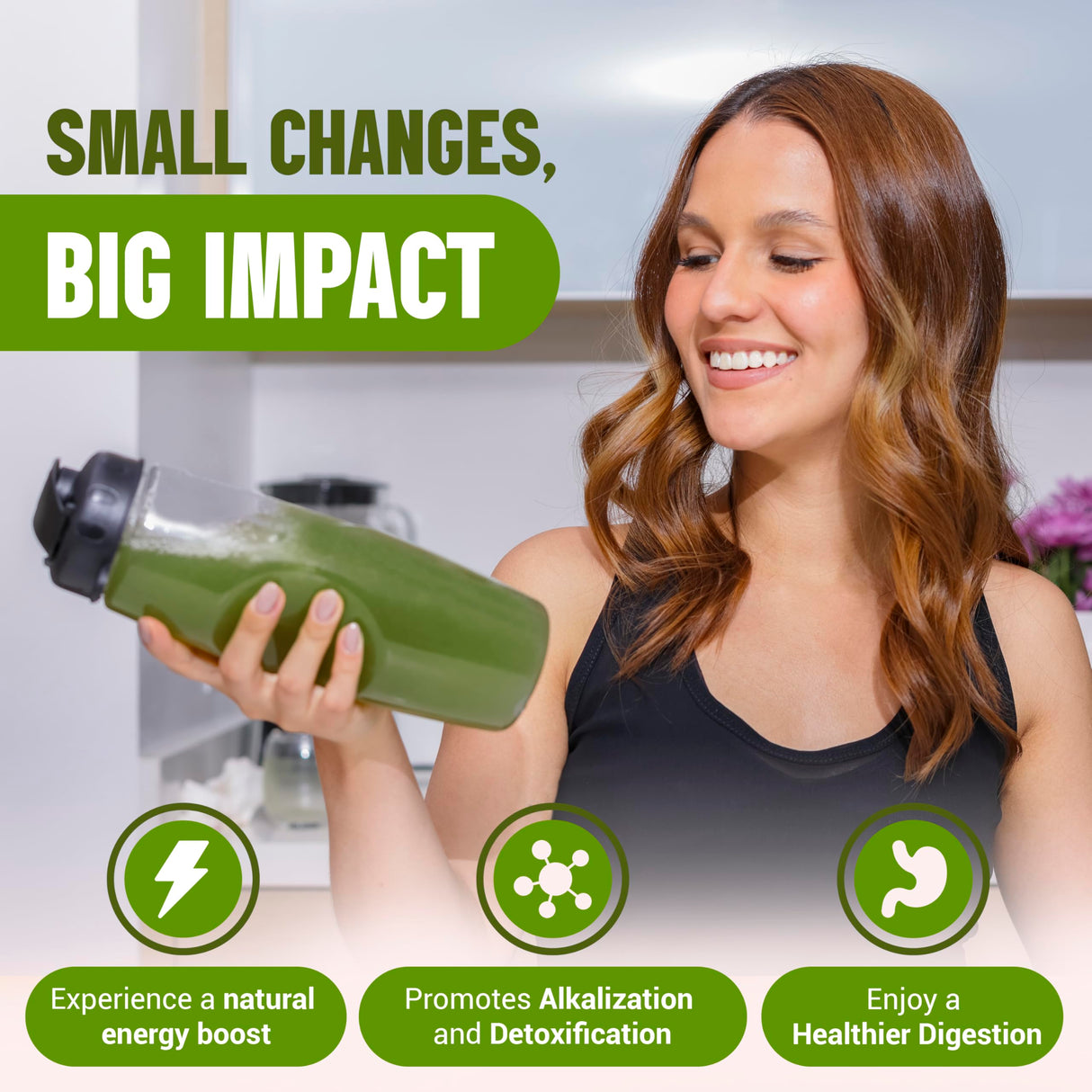 JUCE Green Superfood Powder, Organic Fruits and Veggies Supplement W/ 77 Superfoods Plus Prebiotic Probiotic Blend, Harvest Apple Flavor - 20 Servings (230 g) - By Terra Kai Organics