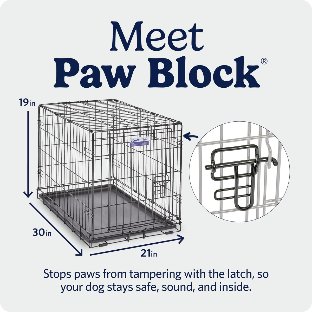 Midwest 30-Inch Single Door iCrate, for Medium Breeds, 21-40 lbs