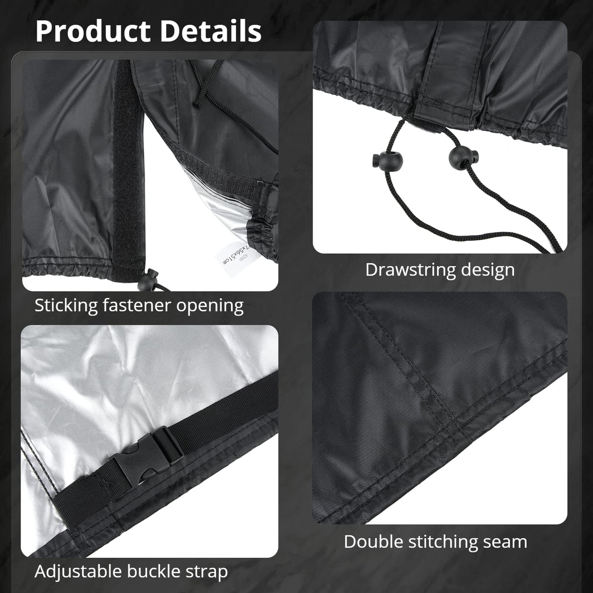 Outdoor Folding Wagon Cover 600D Oxford Cloth Protective Cover Waterproof Garden Wagon Cart Cover Heavy-Duty Dustproof Covers for Collapsible Wagon Carts (97*56*51cm/38 x 22 x 20 inch)