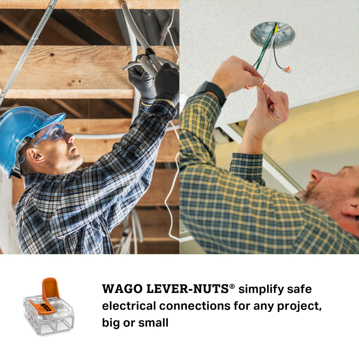 Wago 221-412 Lever-Nuts 2 Conductor Compact Connectors 100 PK