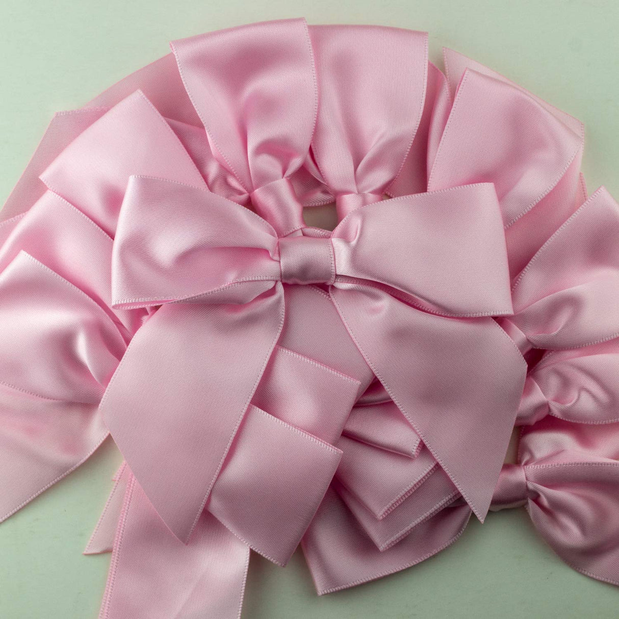 7Rainbows 20pcs Boutique 4.5" Pink Satin Ribbon Bows for Craft Sewing Scrapbooking Wedding and Gift Wrapping