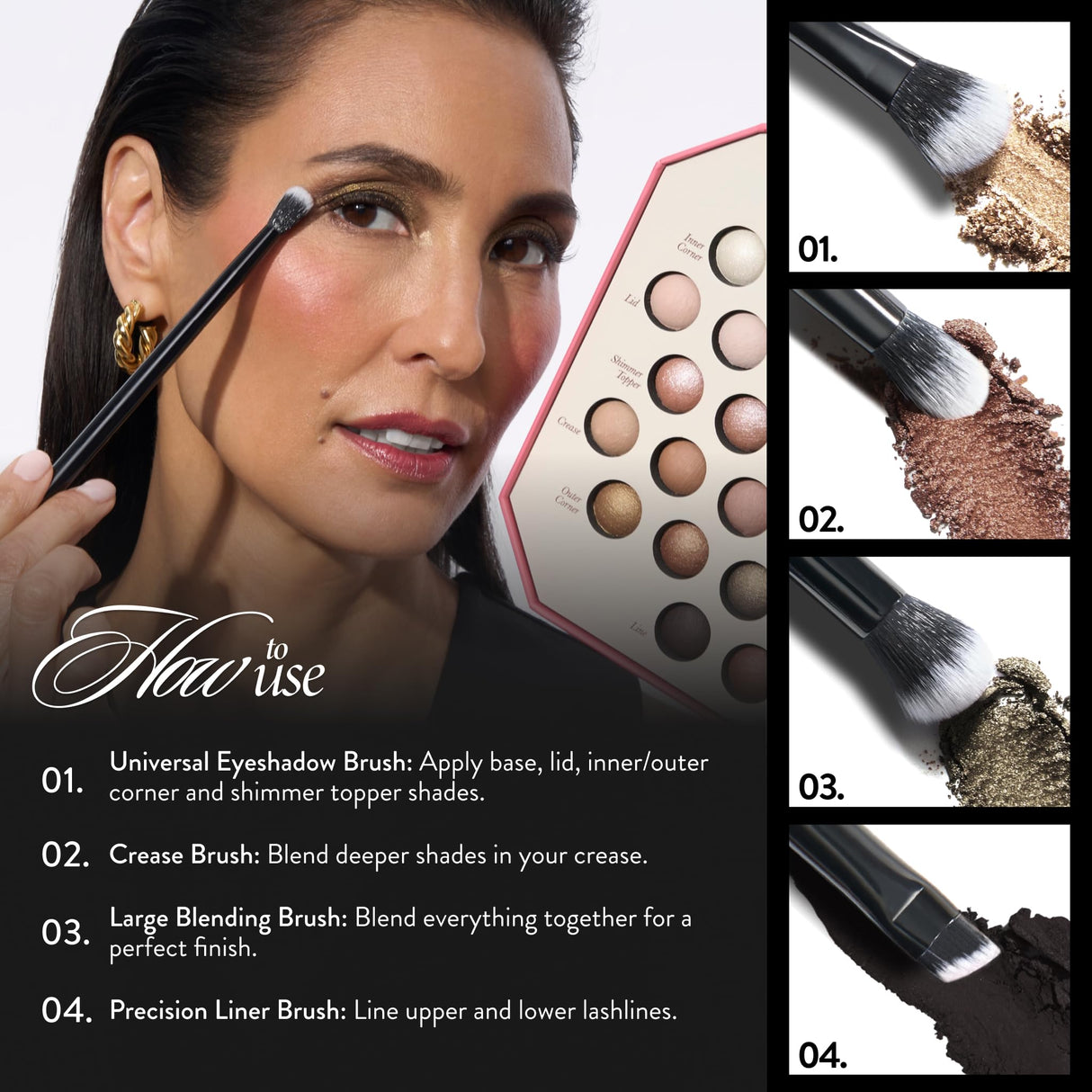 LAURA GELLER NEW YORK The Ultimate Palette Baked Eyeshadow (04 Neutrally Natural + Shadow Skills)