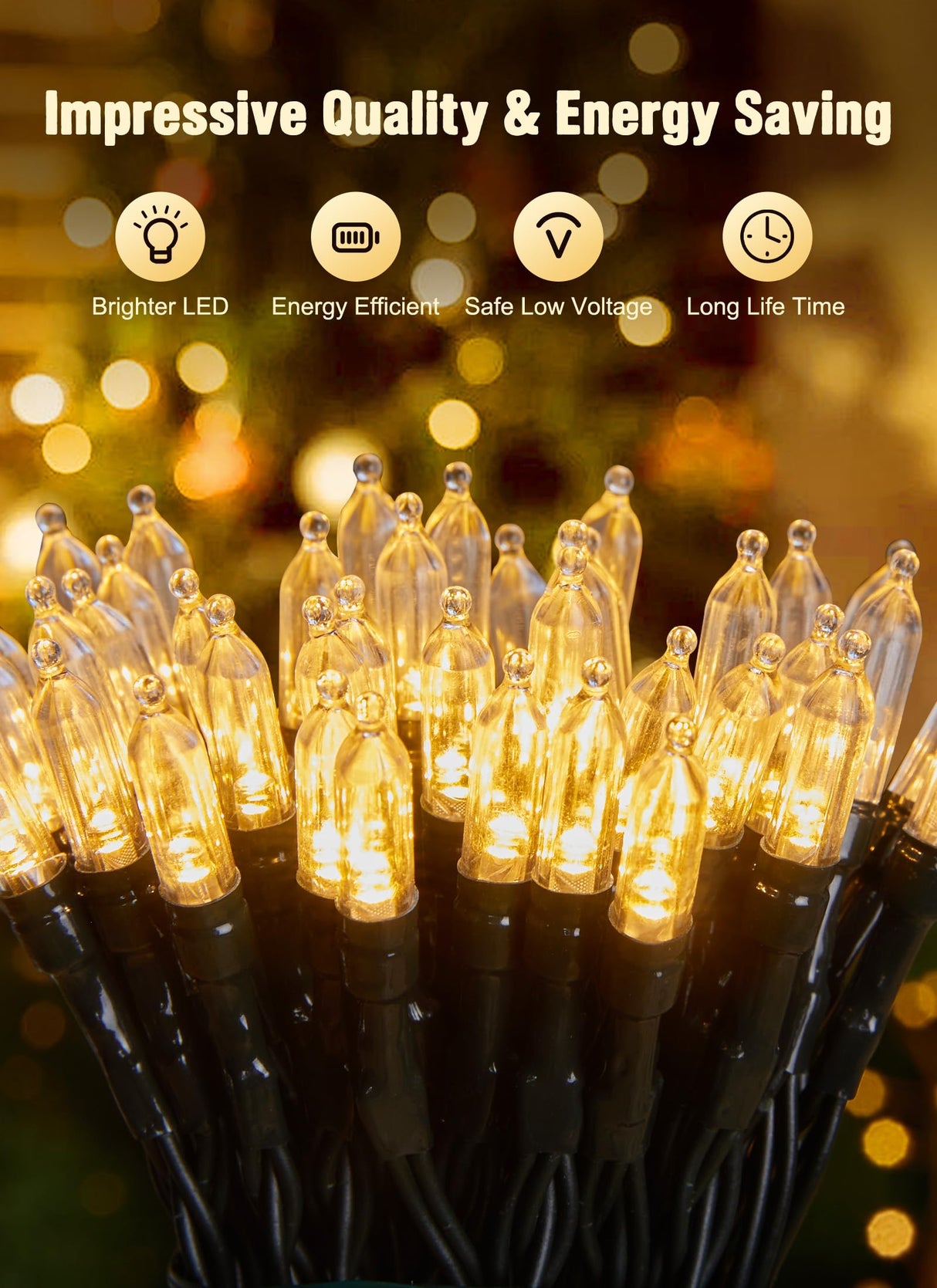 Battery Operated Christmas String Lights, 8ft 20 LED Mini Lights with Timer, Christmas Tree Lights for Indoor Outdoor Bedroom Wedding Party Holiday Xmas Decoration,Warm White(4 Pack)