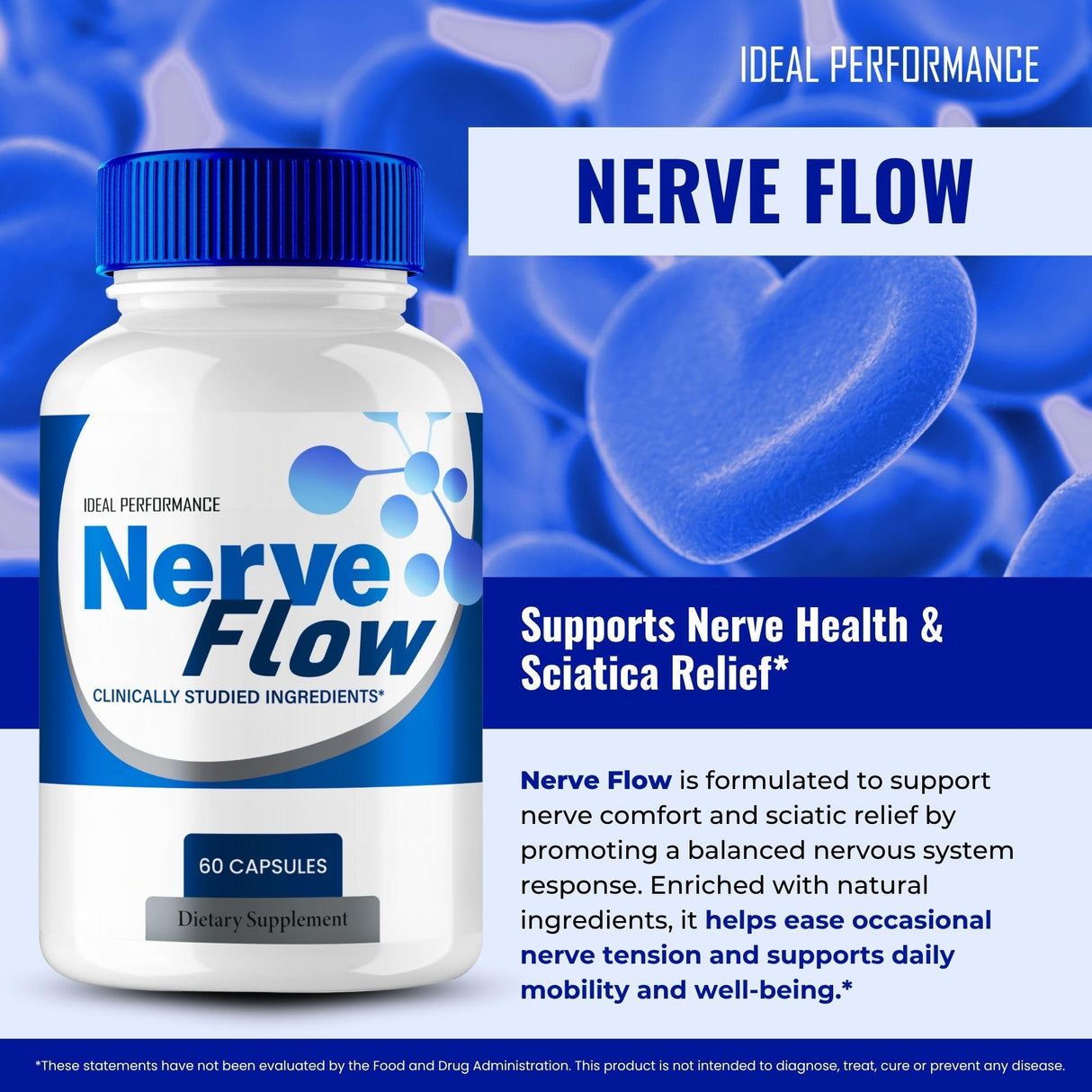 Nerve Flow for Neuropathy Capsules, Nerve Flow Supplement Advanced Nerve Health Pills - Extra Strength All Natural Healthy Circulation & Stable Levels, Advanced NerveFlow Support Reviews (2 Pack)