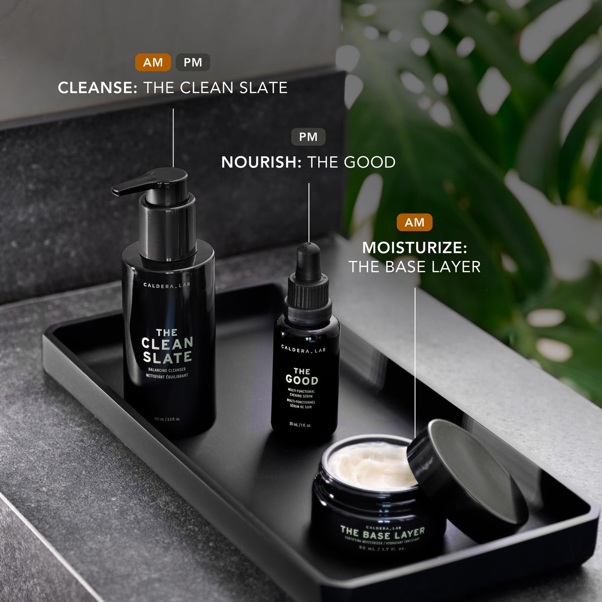 Caldera + Lab The Regimen, Vegan Skin Care Bundle: Gentle Foaming Cleanser, Ultra-Hydrating Moisturizer & Multi-Functional Facial Serum – MADE SAFE Certified