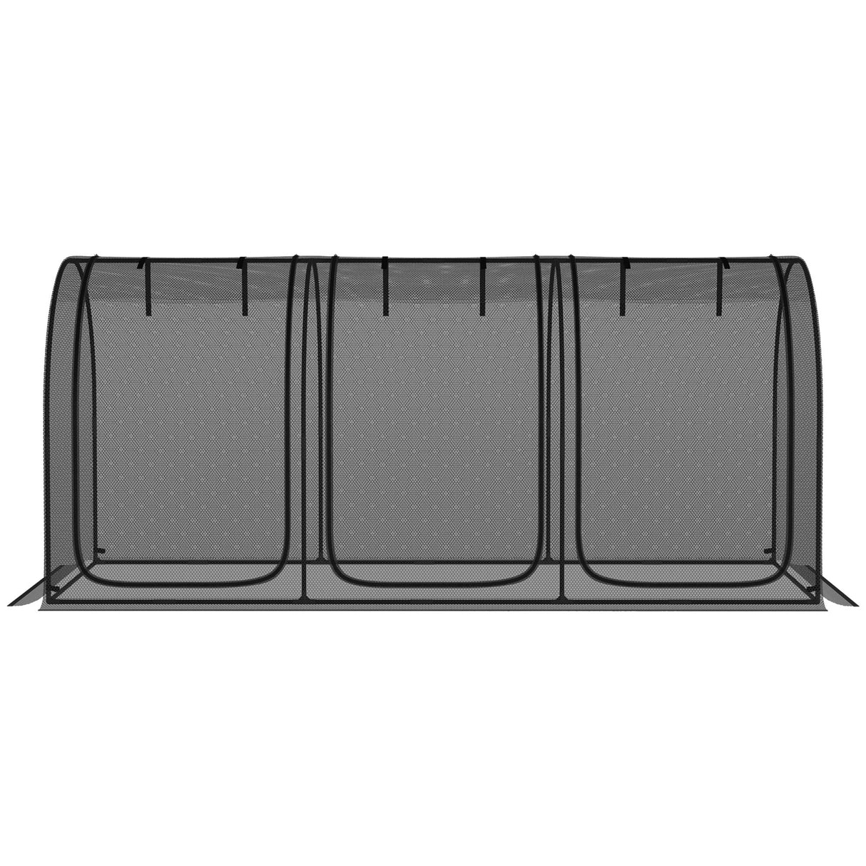 Outsunny 8' x 4' Crop Cage Plant Protection Tent for Garden, Black