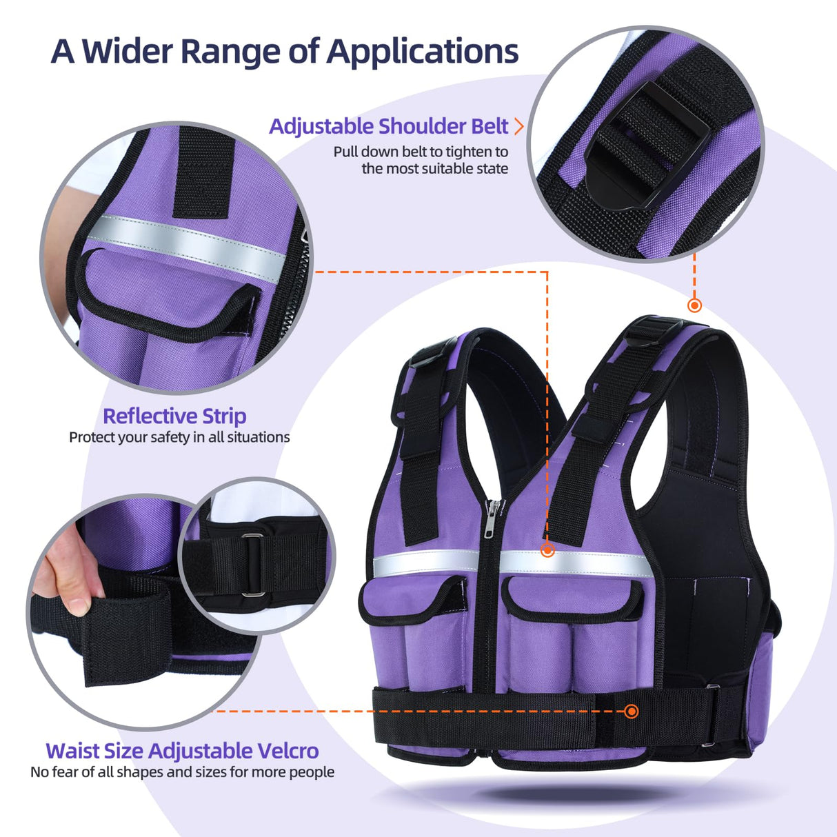 Adjustable Weighted Vest Weights Set: Sportneer 2 4 6 8 10 12 14 16 18Lbs Body Weight Vests 9 In 1 Fast Adjust Running Vest for Men Women Gym Home Workout Fitness Exercise Strength Training 2-18 Lbs Purple