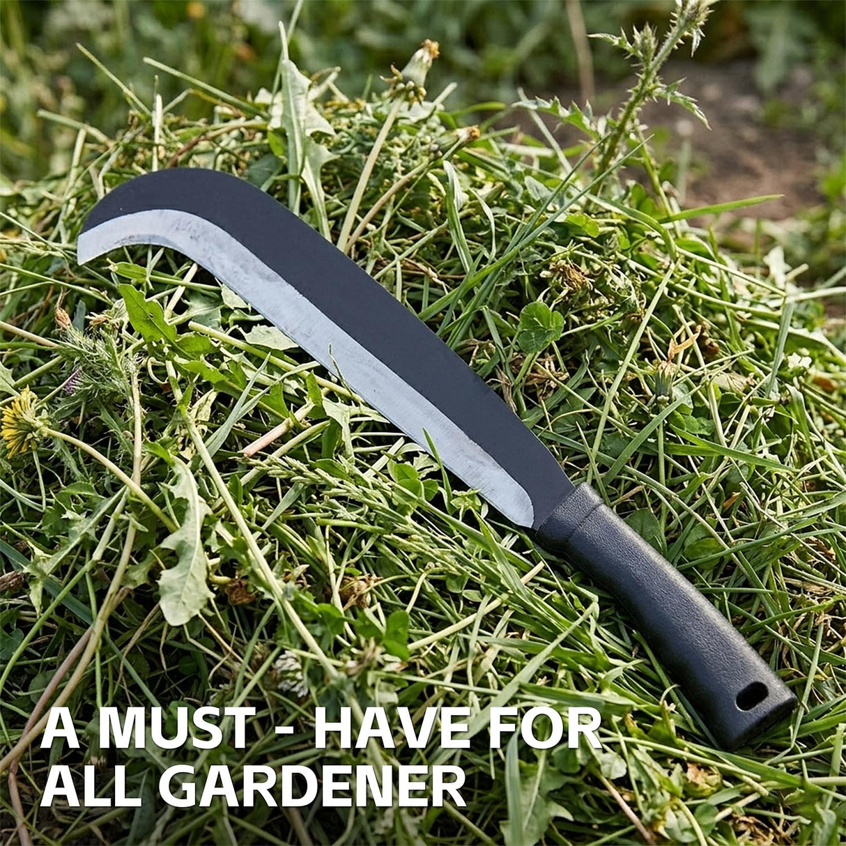 Sickle Machete for Yard Work Machetes for Cutting Trees Billhook Brush Clearing Sickle Garden Tool Brush Axe Harvest Knife Heavy Duty Machete with Curve Blade Grass Sickle for Gardening,Weeding