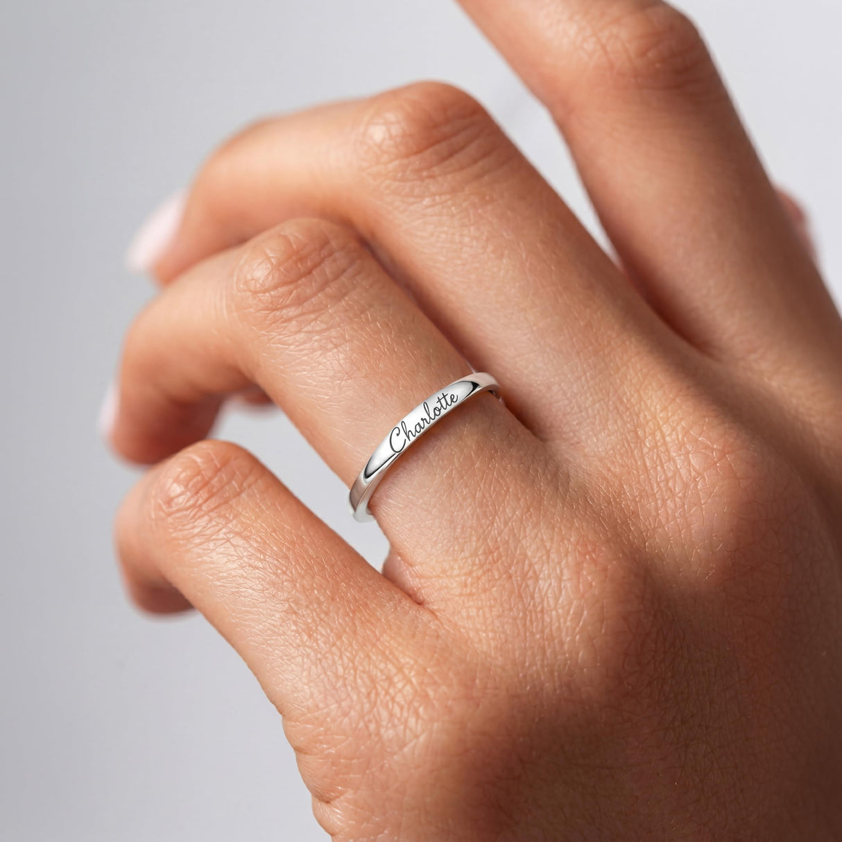 Engraved Rings for Women, Custom Name Ring and Personalized Rings for Women