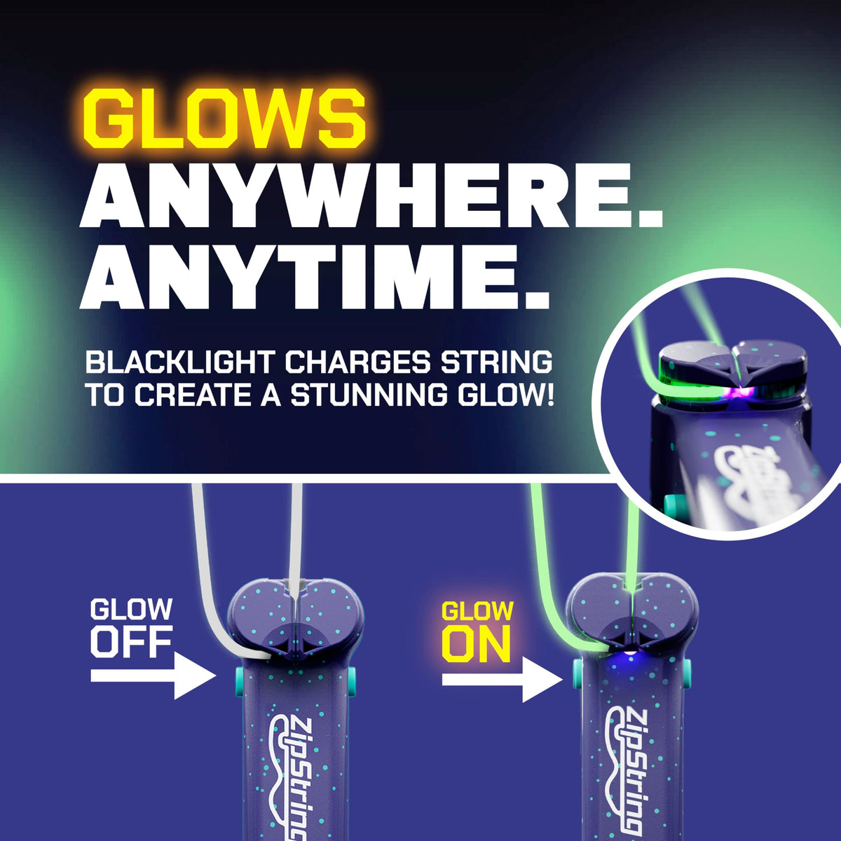 ZipString Luma Glow-in-The-Dark String Toy