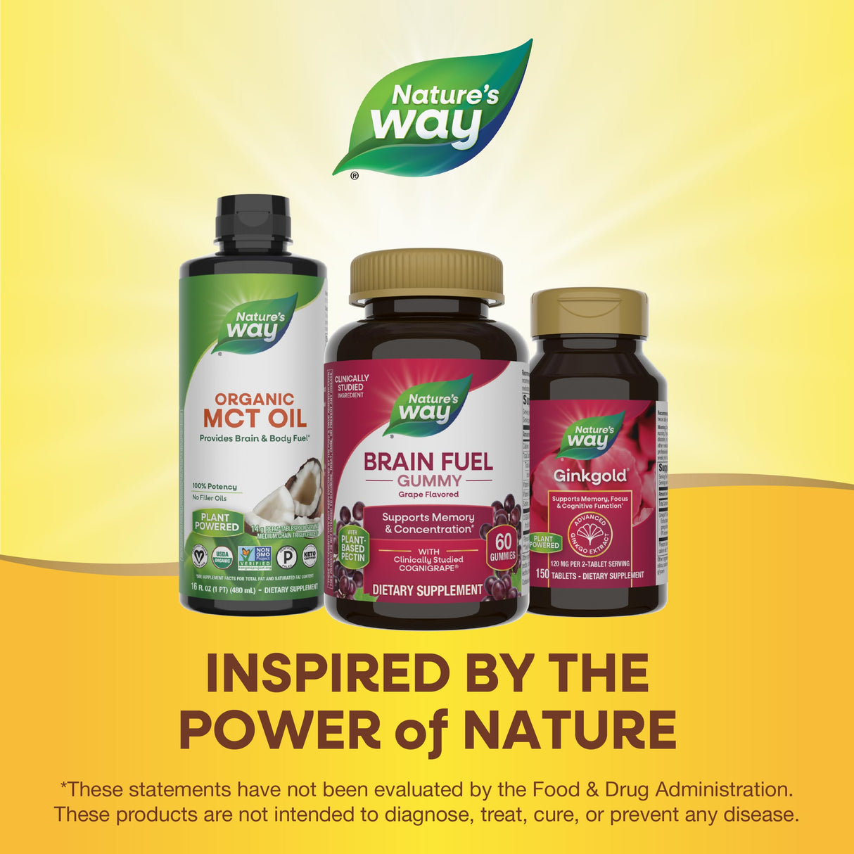 Nature's Way Brain Fuel, Supports Memory and Concentration*, Clinically Studied Cognigrape®, 60 Gummies, Grape Flavored