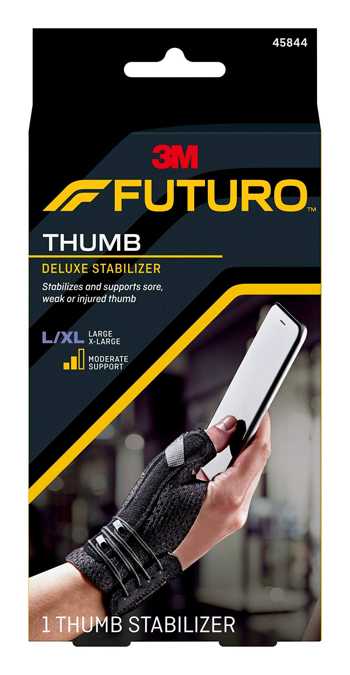FUTURO Deluxe Thumb Stabilizer, Improves Stability, Moderate Stabilizing Support, Large/X-Large