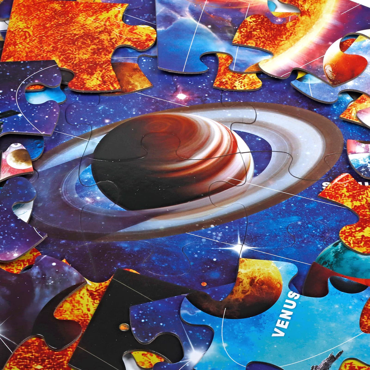 Jumbo Floor Puzzle for Kids Ages 4-8,Solar System Jigsaw Puzzles,48 Piece Space Large Puzzles for Toddler Ages 3-5,Preschool Learning Planets Toys Christmas Birthday Gift for Boys Girls
