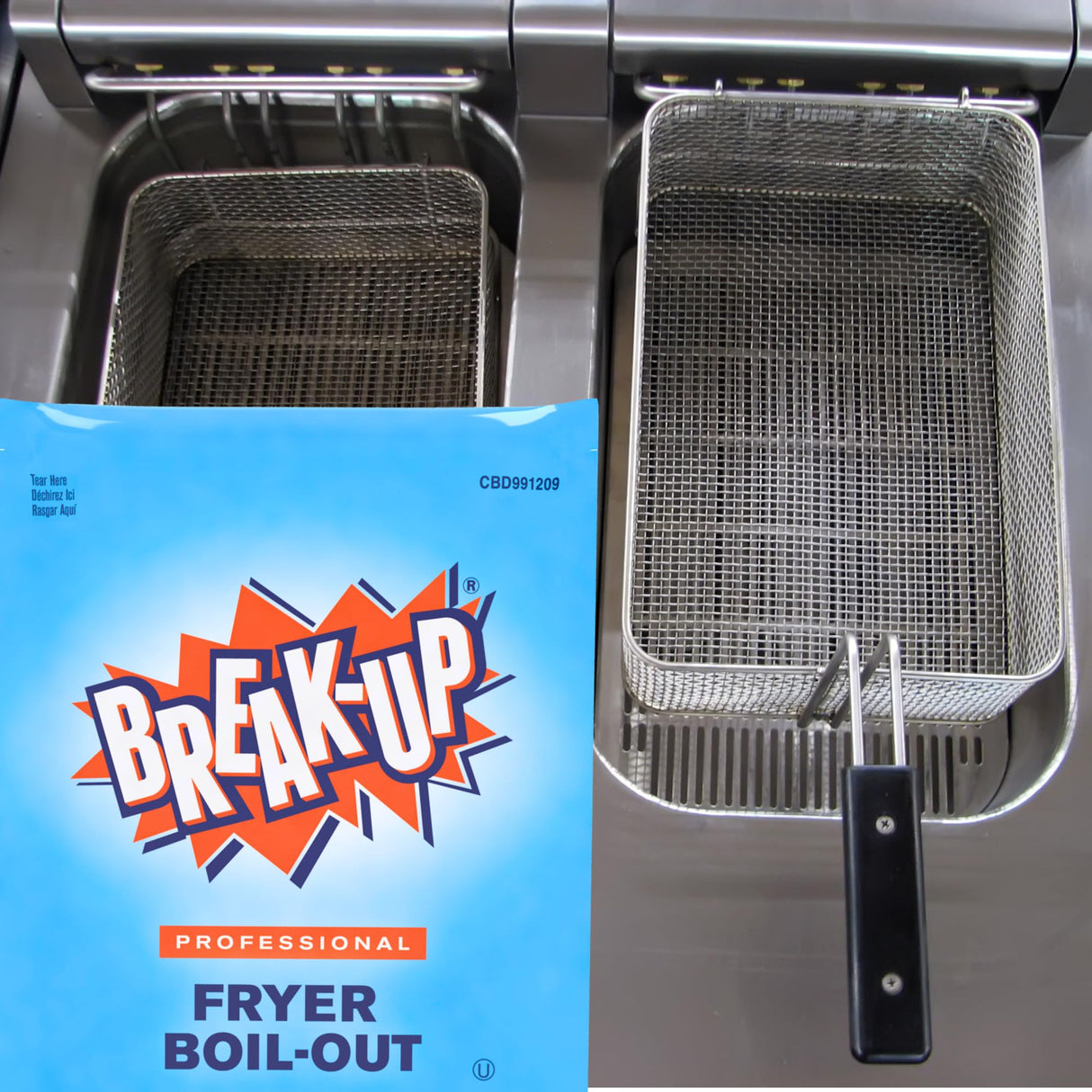 Diversey Break-Up Professional Fryer Boil-Out Cleaner Liquid, Heavy-Duty Food Service Fryer Degreaser, Removes Carbonized Grease, Portion-Control Packets, 2 oz (Case of 36)