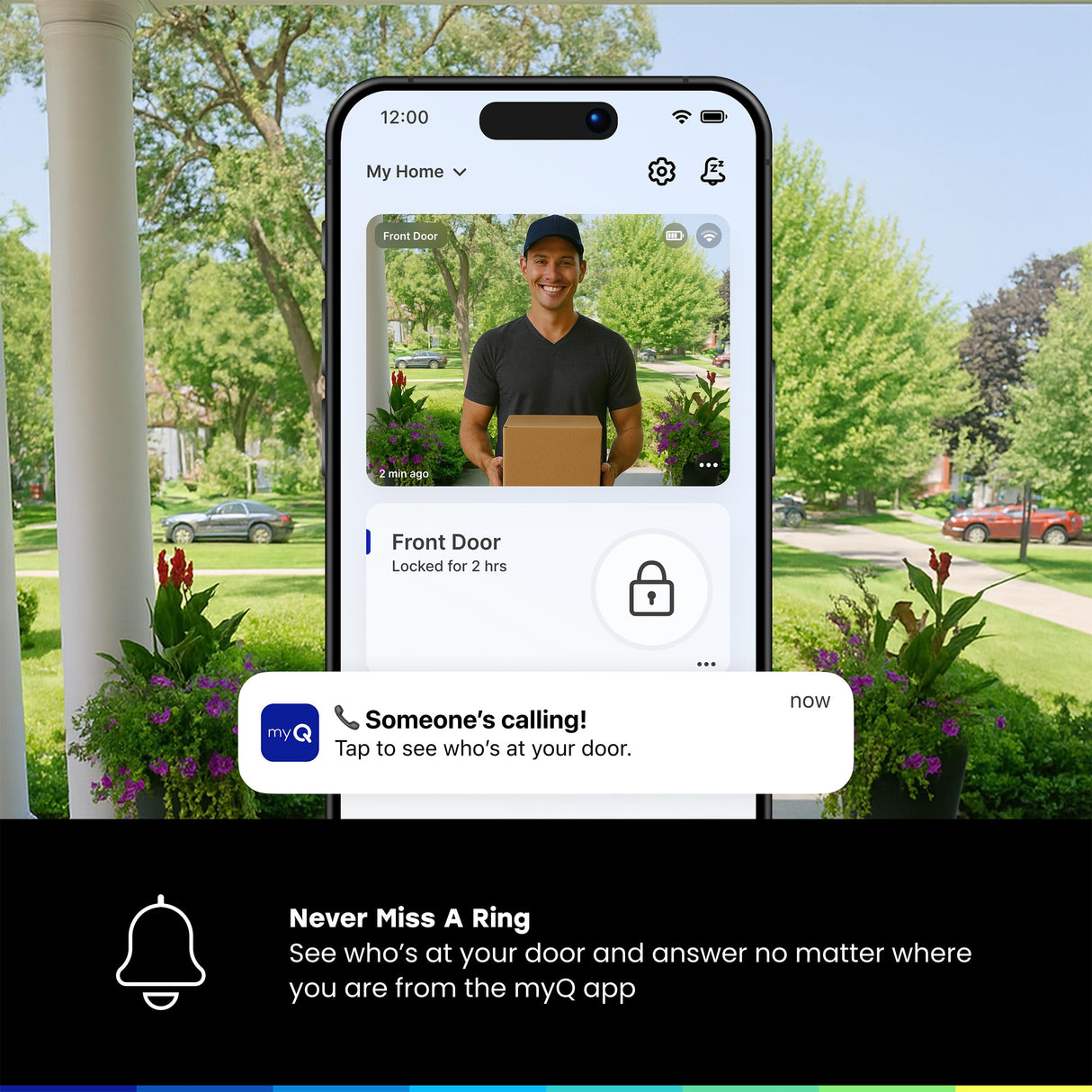 myQ Secure View™ 3-in-1 Smart Lock with 2K HDR Video Doorbell Camera, Face Access, Fingerprint Access, PIN & App Control — Intelligent Entry with Built-in Camera, Color Night Vision & Two-Way Audio