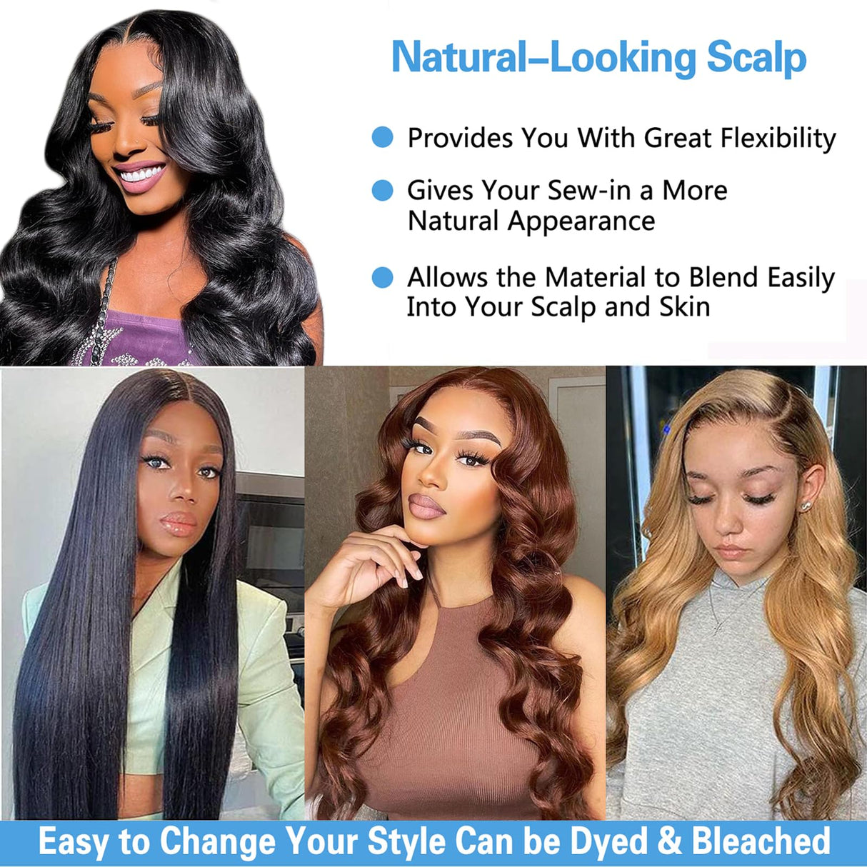 Body Wave Human Hair Bundles 26 28 30 Inch 3 Bundles Human Hair 100% Unprocessed Brazilian Virgin Hair Body Wave Bundles Human Hair Extensions for Women Natural Color