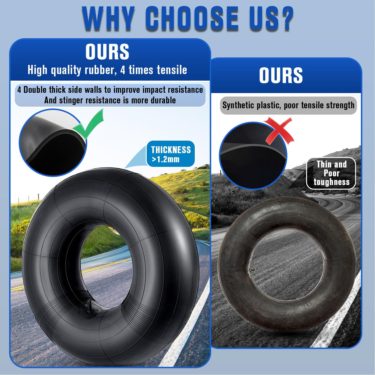 20x10-8,20x8-8,20x10.00-8,20x8.00-8 Premium Replacement Tire Inner Tubes(2 Packs),for Riding Mower Lawn Tractor Snow Blower Golf Cart Garden Trailer,with TR13 Straight Valve Stem, by NAKAO