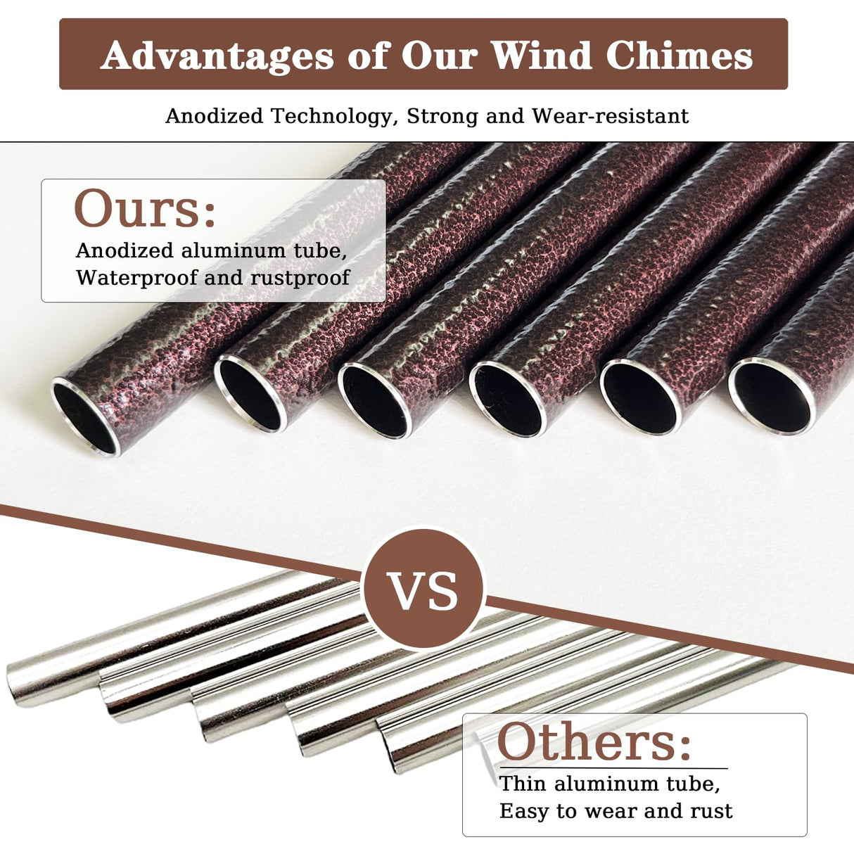 Soopau Gifts for Mom, 32" Bronze Wind Chimes, Birthday Gifts for Mom from Daughter Son, Christmas Birthday Gift for Mama Mother in Law