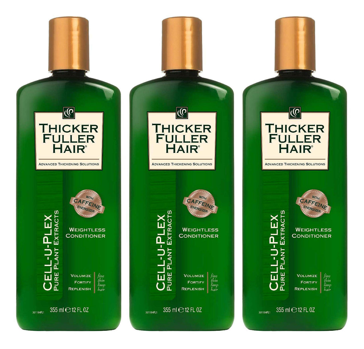 Thicker Fuller Hair Conditionr Weightless Cell-U-Plex 12 Ounce (354ml) (3 Pack)
