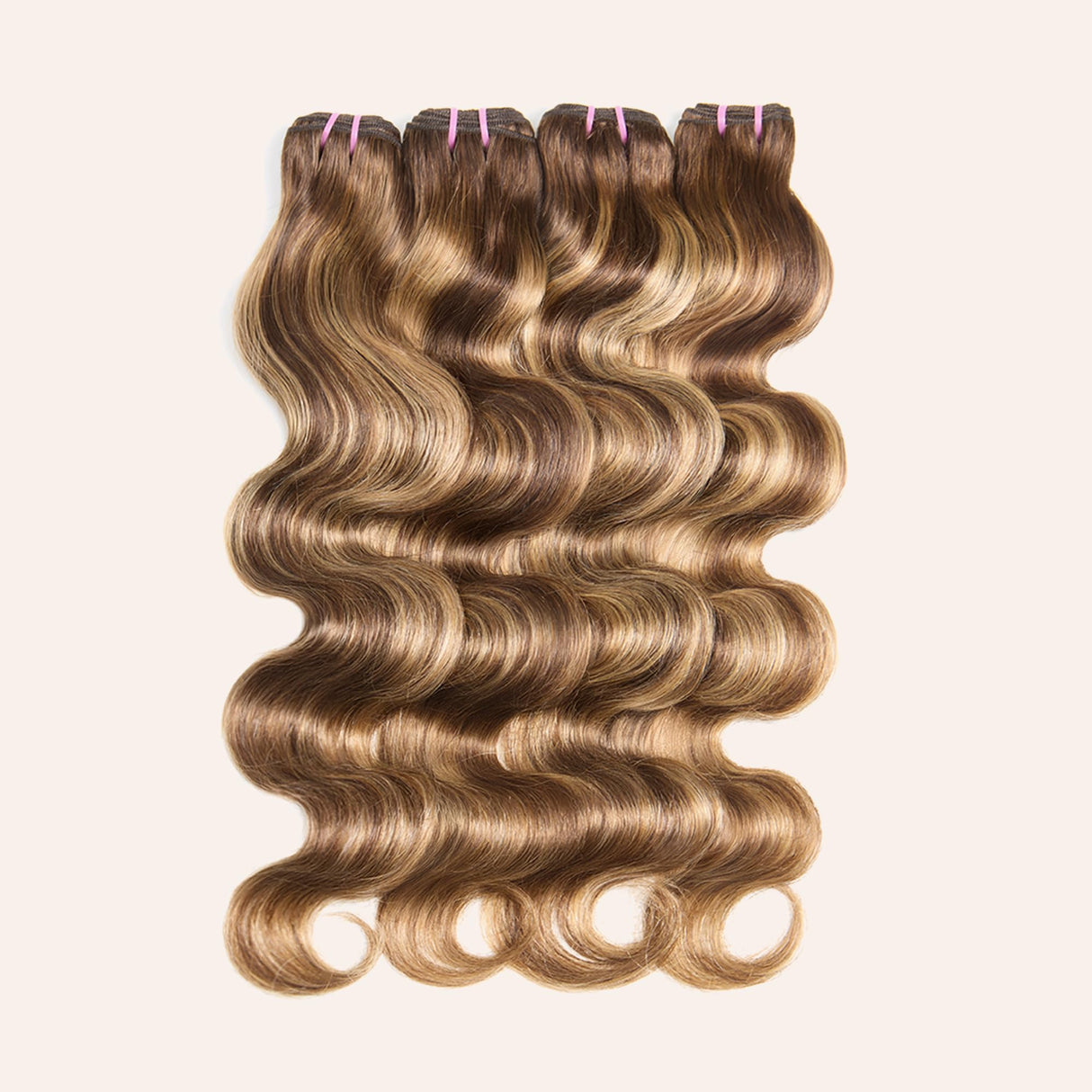 Human Hair Bundles 4 Bundles 18 20 22 24 Inch Hair Extensions Honey Blonde Highlight Body Wave Human Hair 100% Unprocessed Brazilian Virgin Hair Quick Weave P4/27