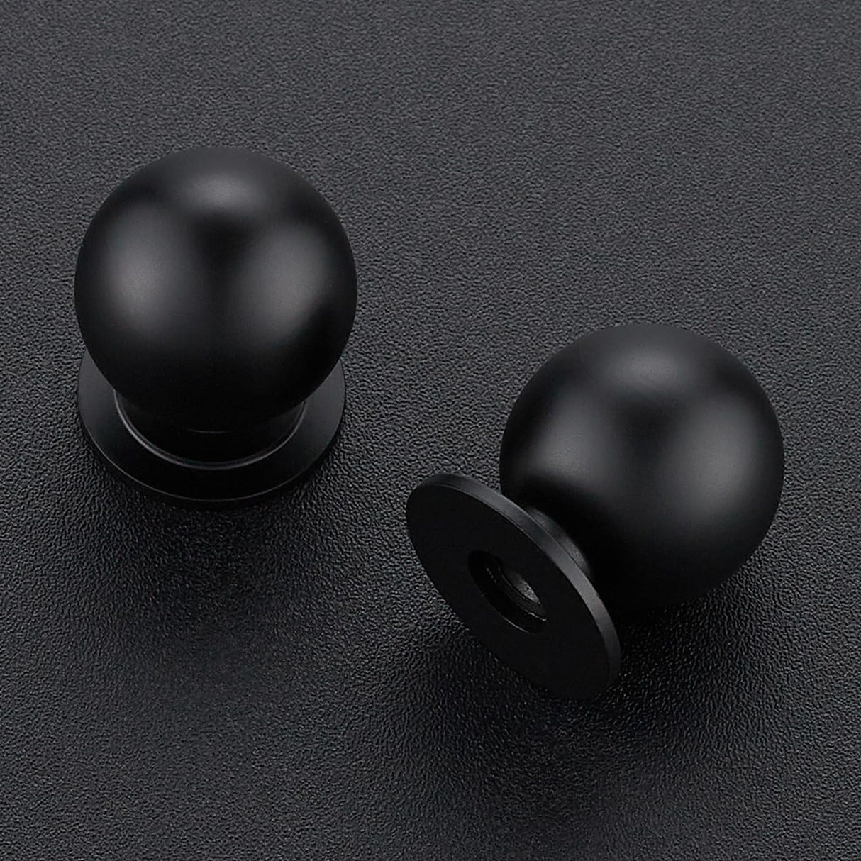 Ravinte Decor 12 Pack Black Cabinet Knobs, Round Dresser Knobs, Ball Kitchen Cabinet Hardware, 0.95" Diameter