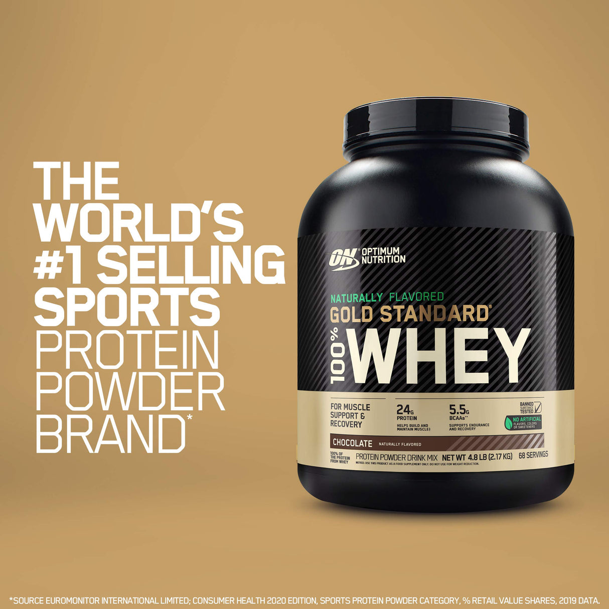 Optimum Nutrition Gold Standard 100% Whey Naturally Flavored Protein Powder, Vanilla, 1.9 Pound (Packaging May Vary)