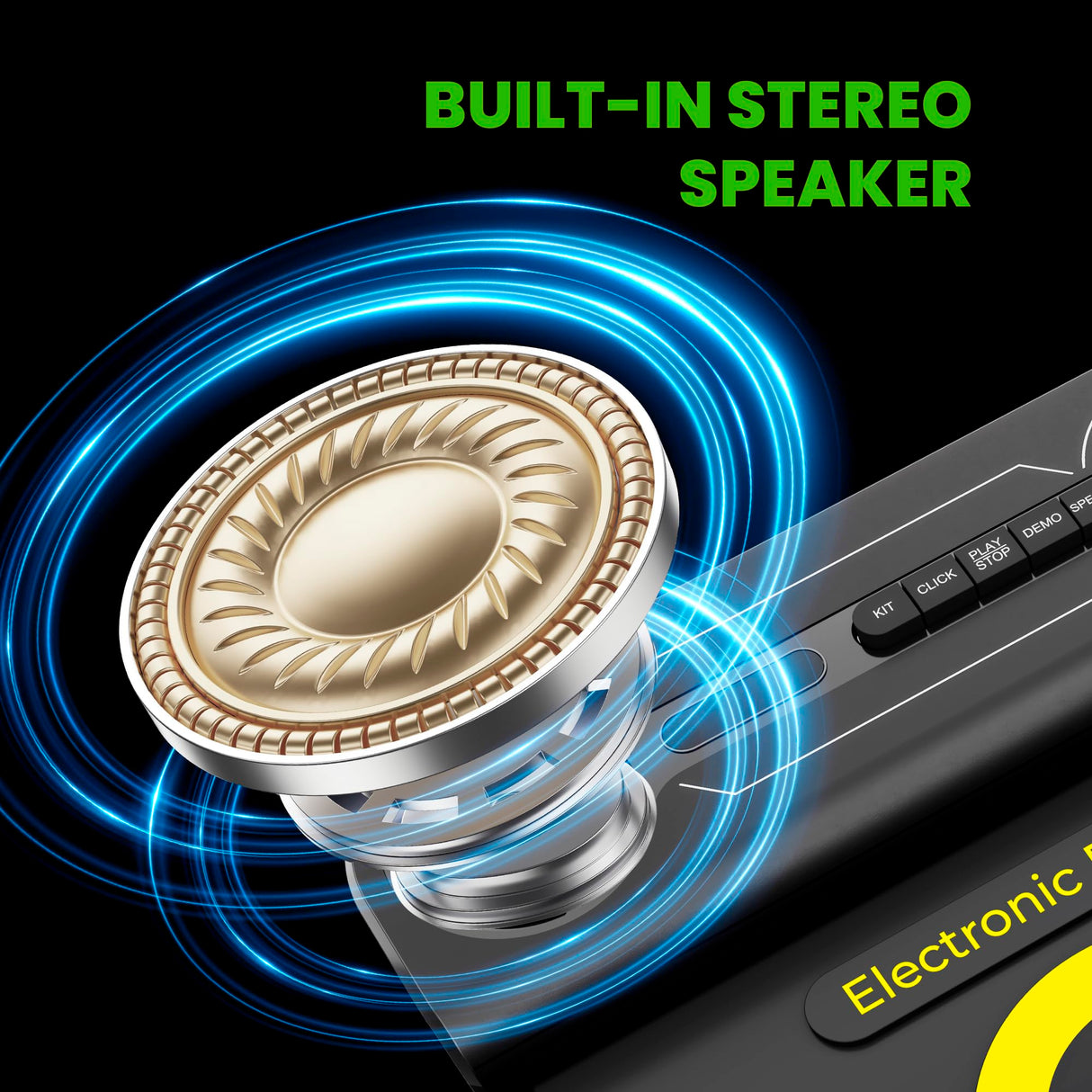 VerkTop Electric Drum Set Built-in Speaker, Kids Electronic Drum Practice Pad Kit, Portable Roll Up Drum Machine with 2 Foot Pedals, Drumsticks, Great Birthday Christmas Gifts for Girls Boys