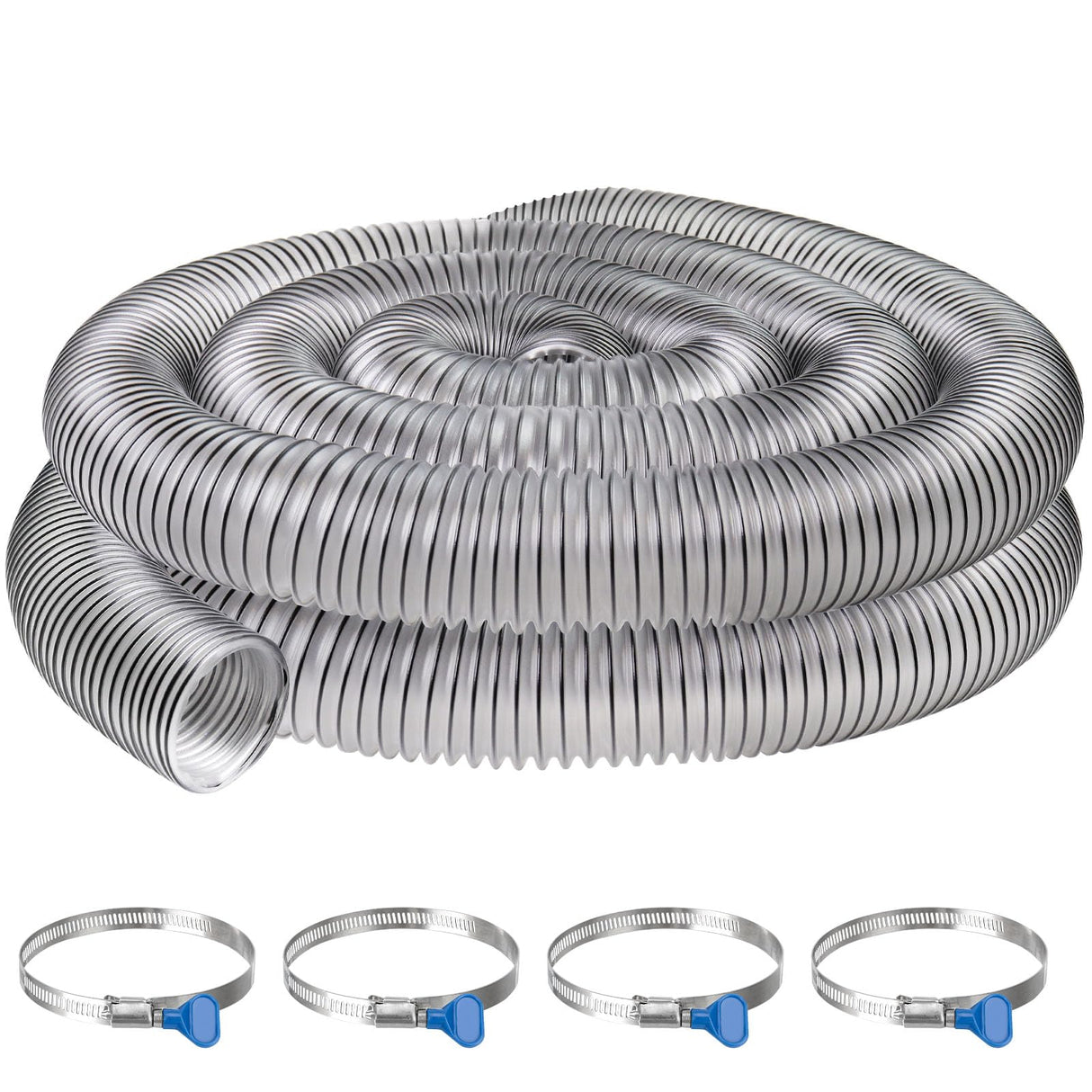 2-1/2" x 20' PVC Dust Collection Hose,2.5 Inch Dust Collector Hose,Dust Vacuum Hose Tube Pipe Flexible Clear PVC Fume Hose w/Carbon Steel Wire for Woodworking,Workshops,Dust Collectors