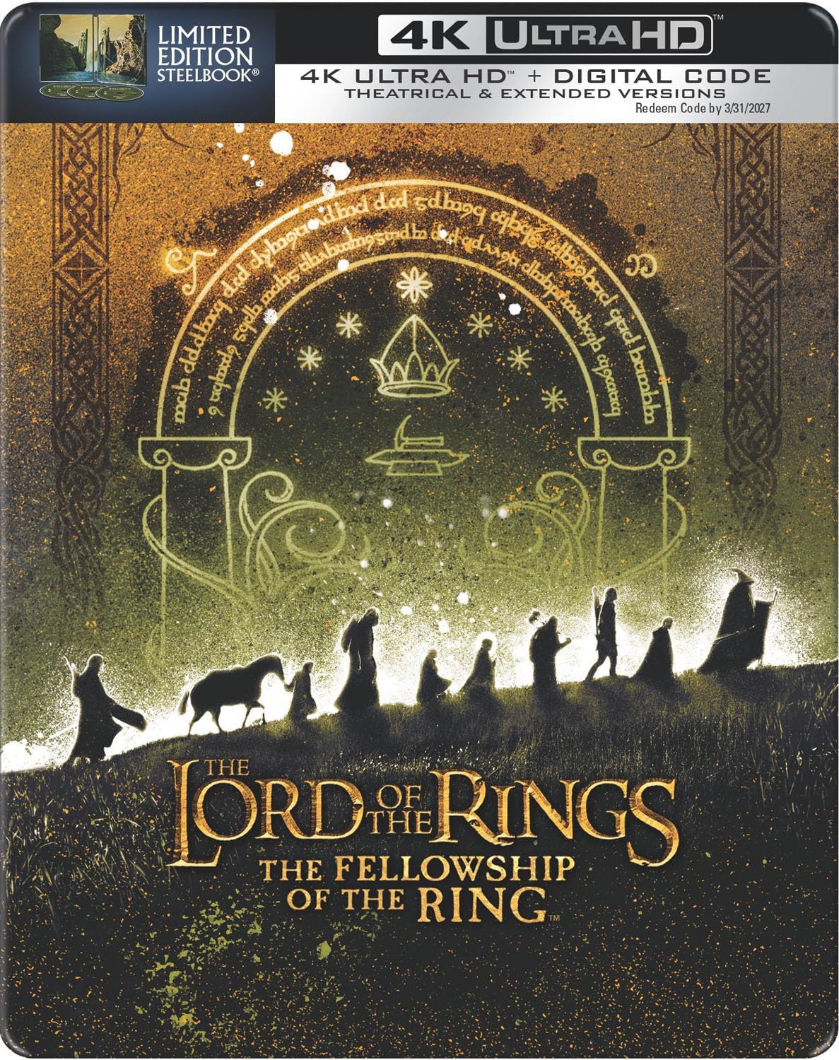 Lord of the Rings: Fellowship of the Ring - Theatrical & Extended Version - Limited Edition Steelbook (4K Ultra HD