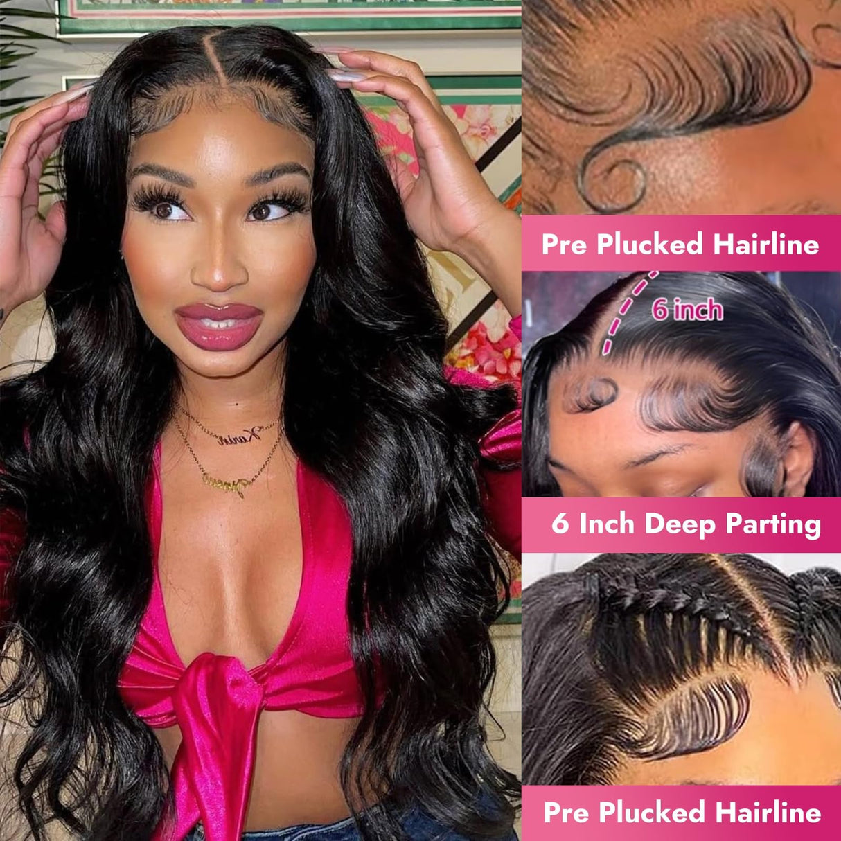 30 Inch 13x6 Lace Front Wigs Human Hair 200 Density Body Wave HD Lace Front Wigs Human Hair 13x6 HD Lace Frontal Glueless Wigs Human Hair Pre Plucked Brazilian Virgin Wig