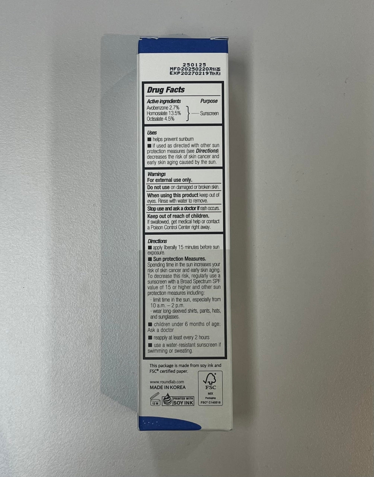 ROUND LAB Birch Juice Moisturizing UV LOCK SPF 45 1+1 (2-Pack)