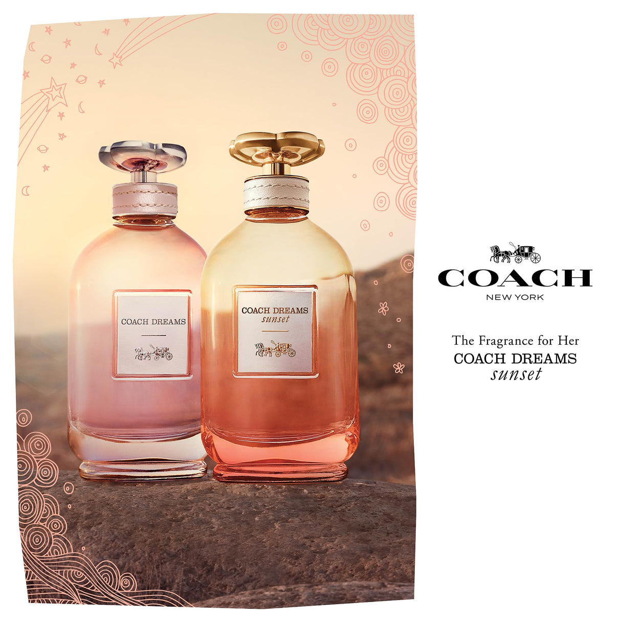 Coach Dreams Sunset Eau de Parfum - Long Lasting Fragrance with notes of Pear, Jasmine & Tonka Bean - Floral & Gourmand - 3.0 fl. oz.