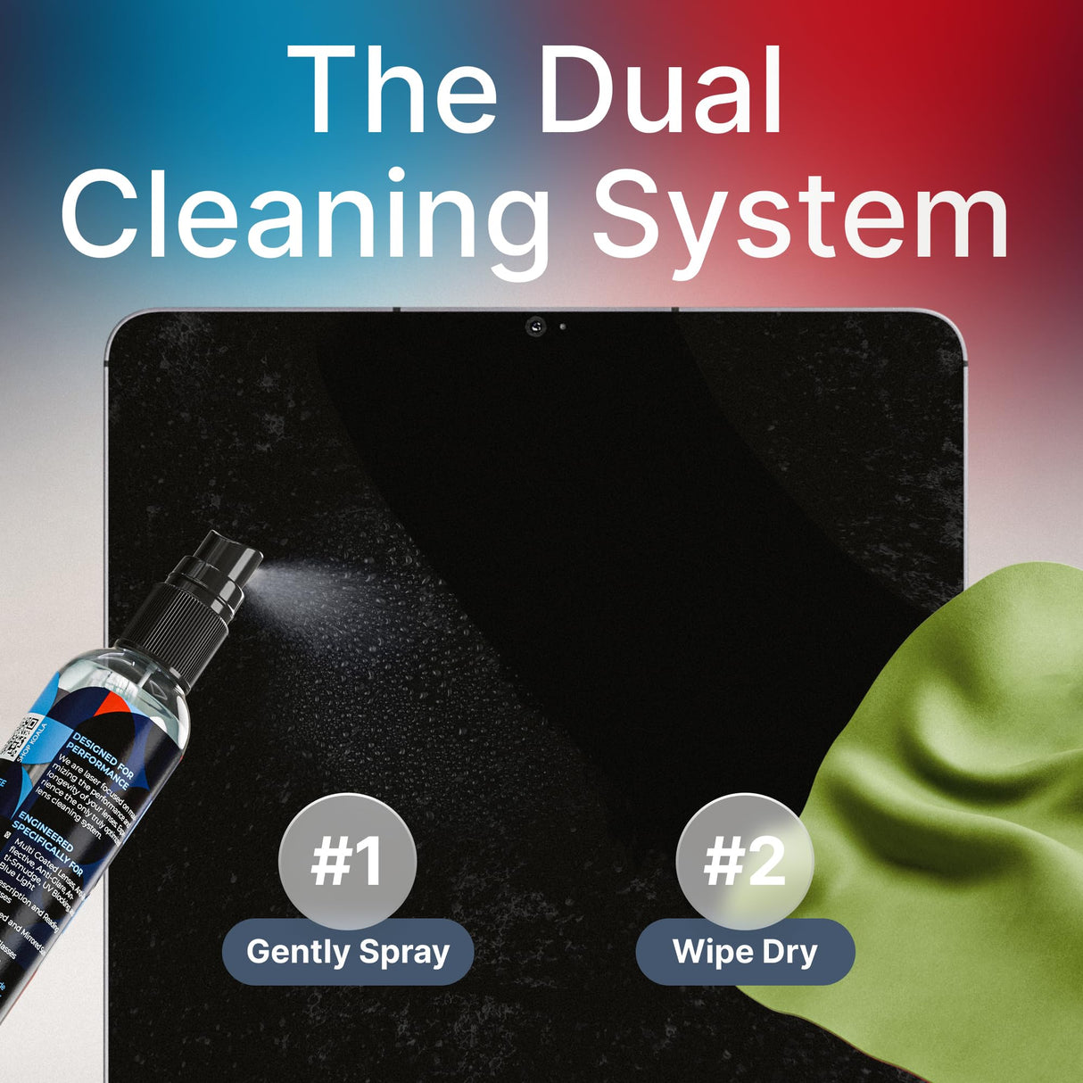 Koala Eyeglass Lens Cleaner Spray Kit | (2x) 8oz + (1x) 2oz Glasses Cleaner Bottle + (3x) Microfiber Cloth | Alcohol Free Eyeglasses, Screen, and Camera Cleaning Kit (6 Piece Set)