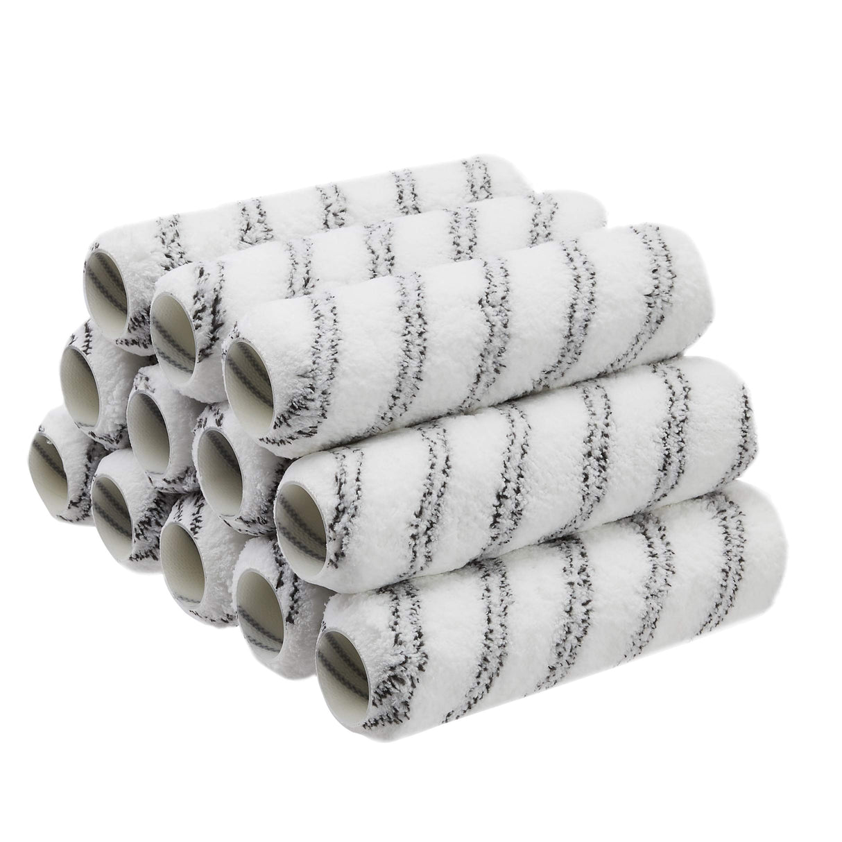 Amazon Basics Microfiber Paint Roller Covers for Painting Walls, Ceilings and House, Smooth Finish, Washable, 9" x 3/8", 12-Pack