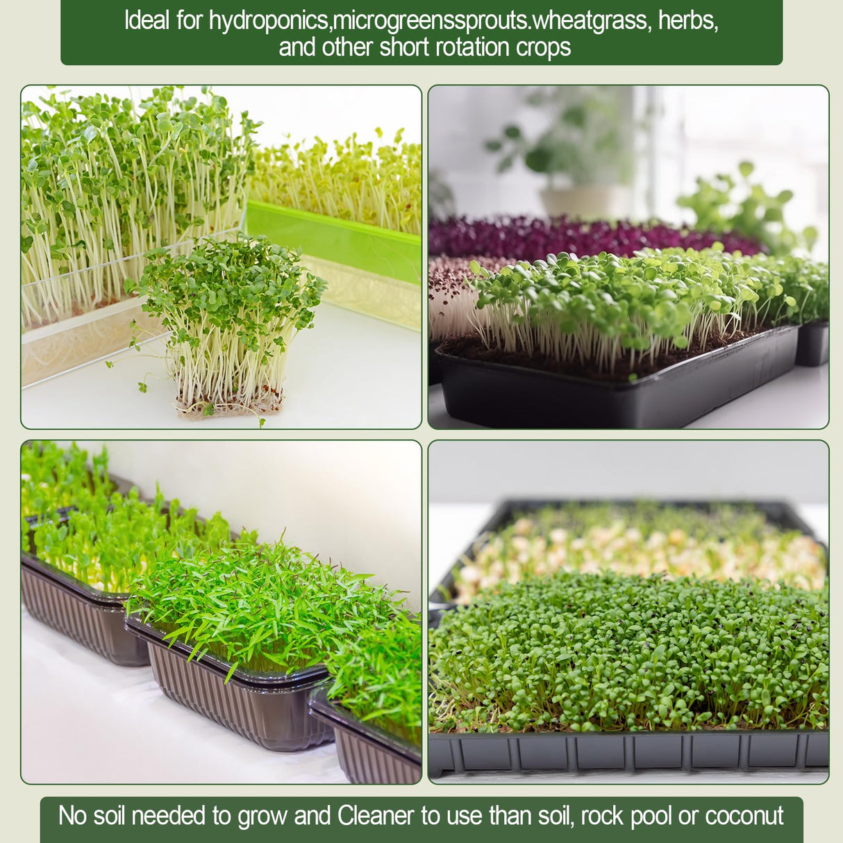 Humyoun 10 x 236 Microgreens Growing Mat Jute Fiber Grow Mats Extra Long Hydroponic Grow Pads for Wheatgrass, Sprouts, Hydroponics Seed Starter Trays, Organic
