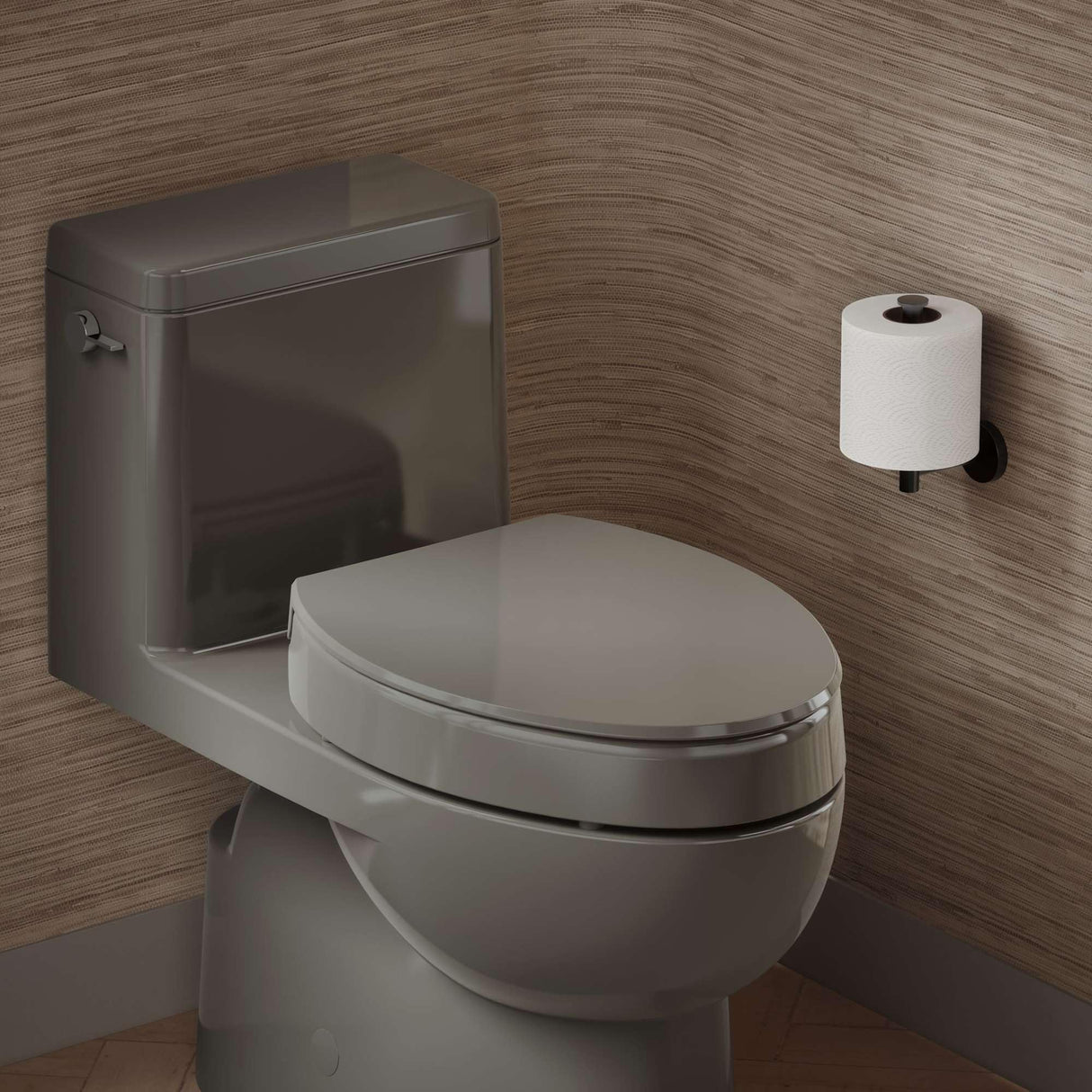 KOHLER 25875-0 Hyten 3" Height, Elevated Soft Close Elongated Toilet Seat, Contoured Seat with Grip-Tight Bumpers, Quick-Attach Hardware, No Slam Toilet Seat, White