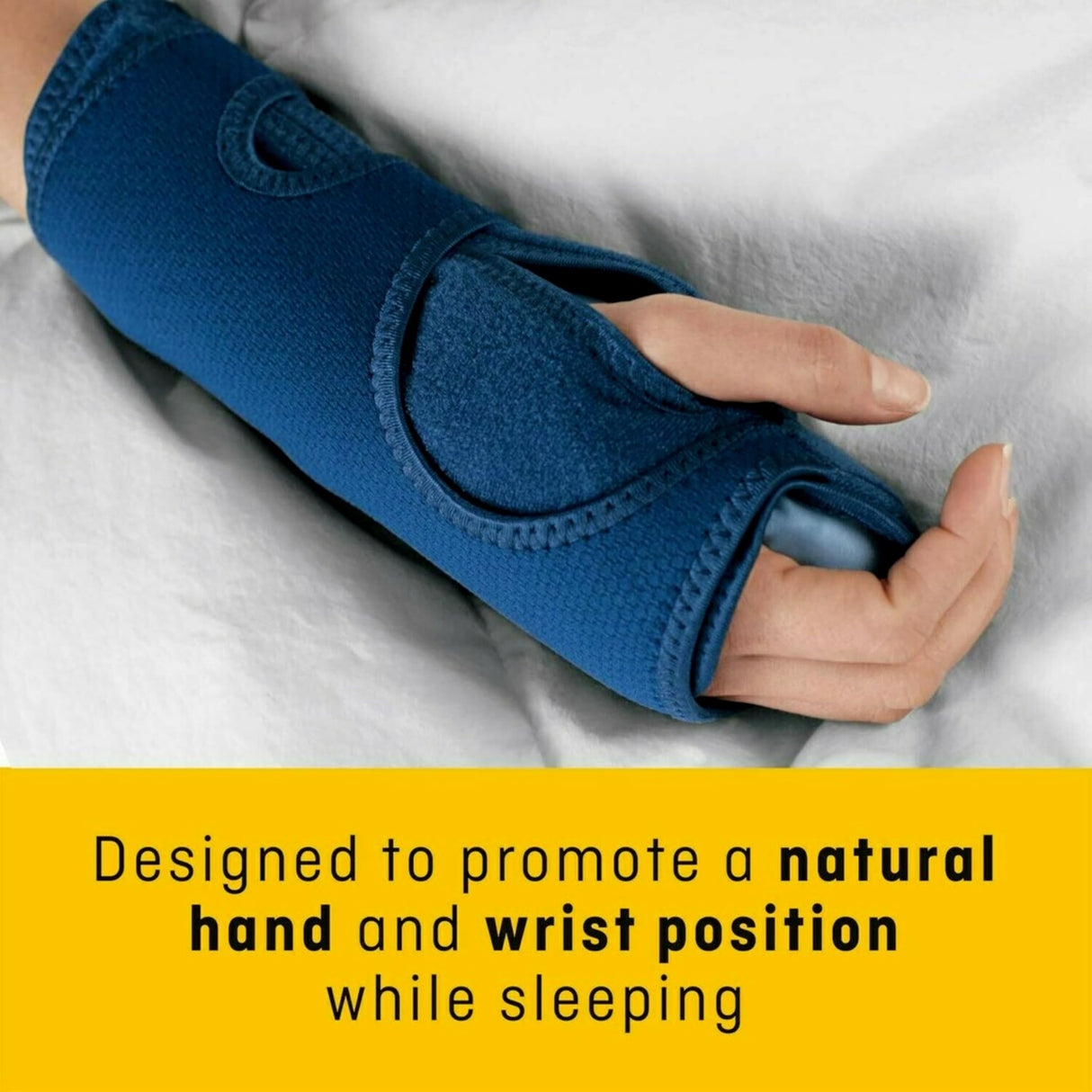 FUTURO Night Wrist Support, Left or Right, Adjustable, Helps Provide Nighttime Relief of Carpel Tunnel Symptoms, Made of Breathable Material, Easy-to-Use Sleeve Design, One Size Fits Most (48462ENR)
